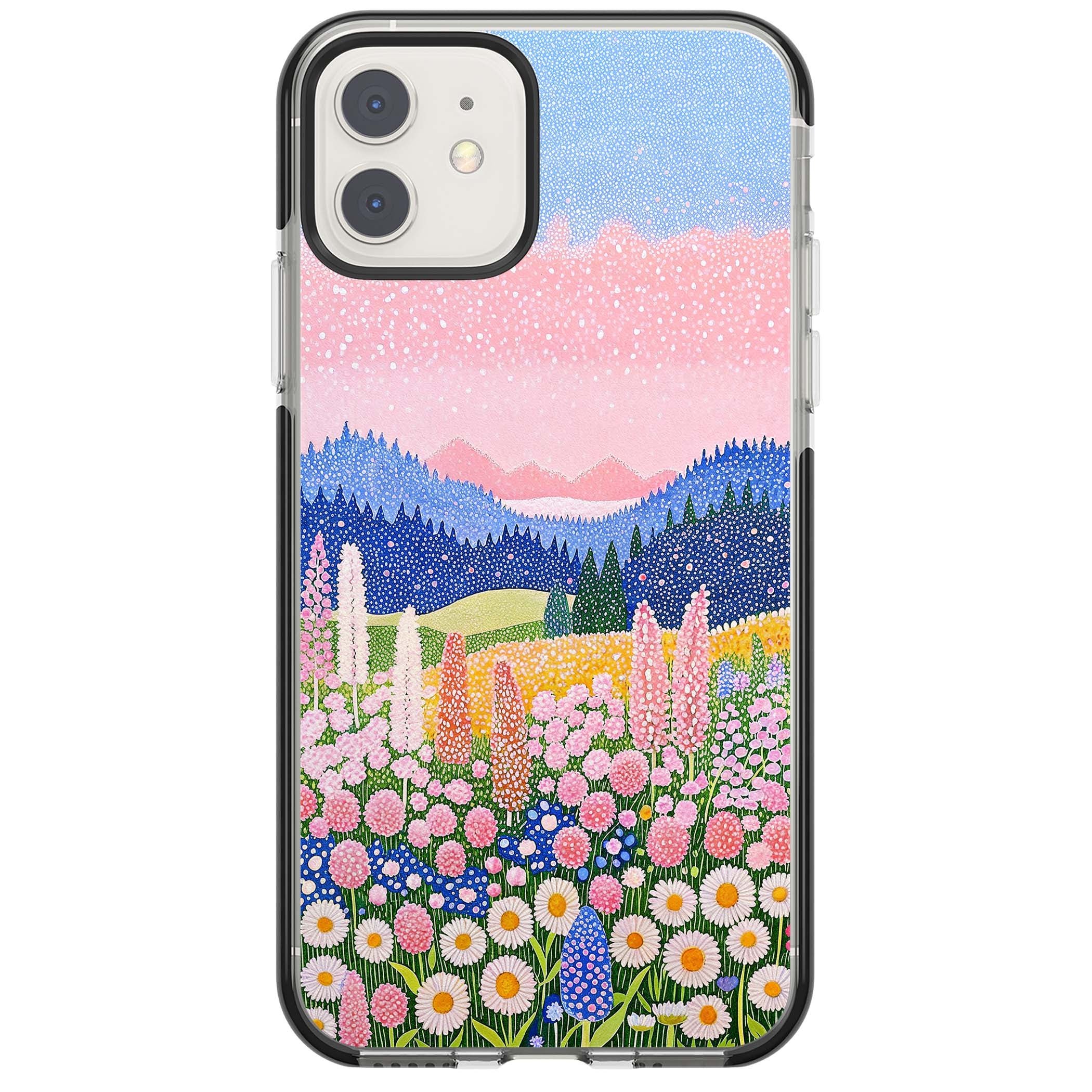 Valley Horizon cottagecore iPhone case | Black Impact case for iPhone 11, iPhone 12