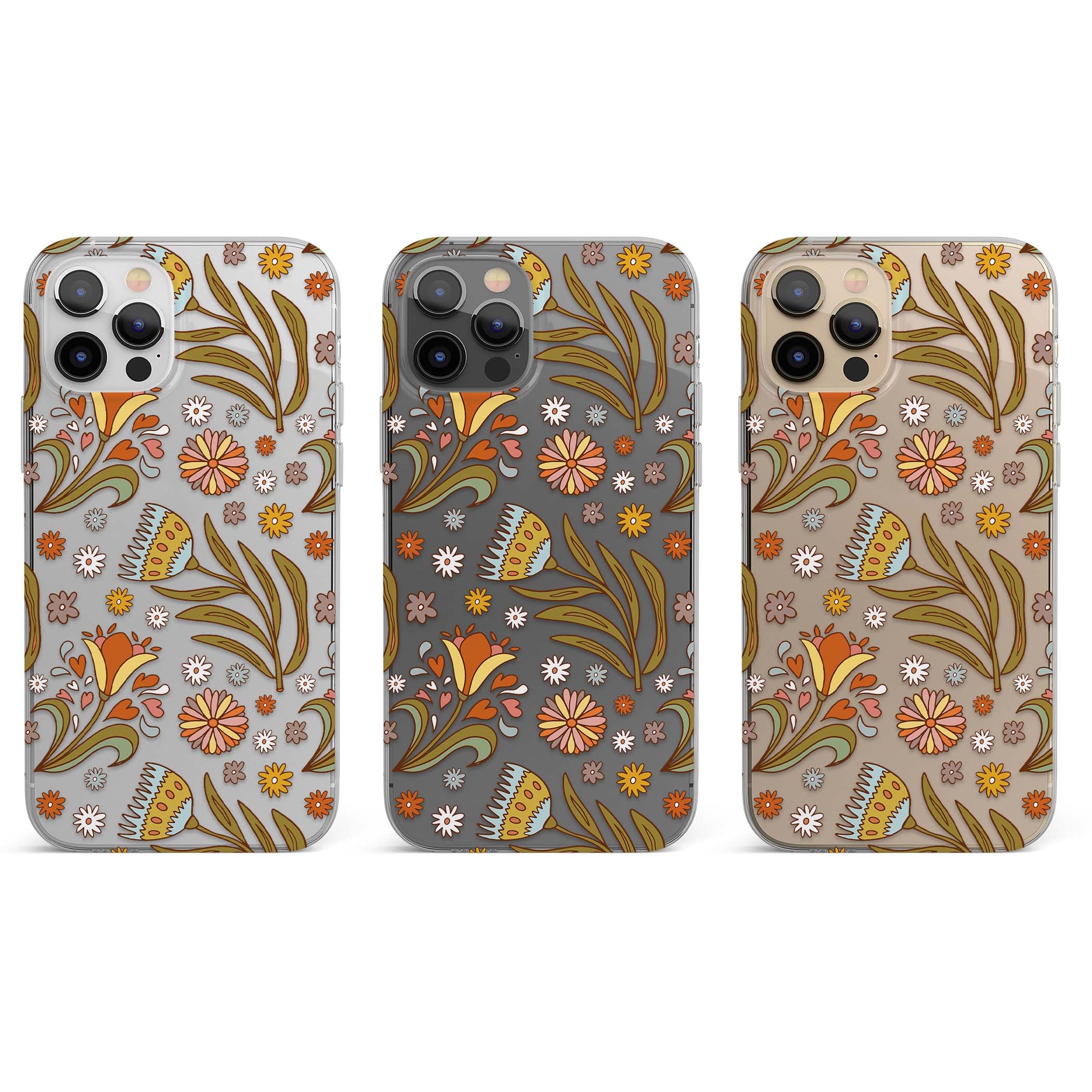 Elevate Your Phone'S Style With This Boho Celestial Sun & Eye Phone Case, Featuring A Mystical Blend Of Suns, All-Seeing Eyes, Butterflies, Stars, And