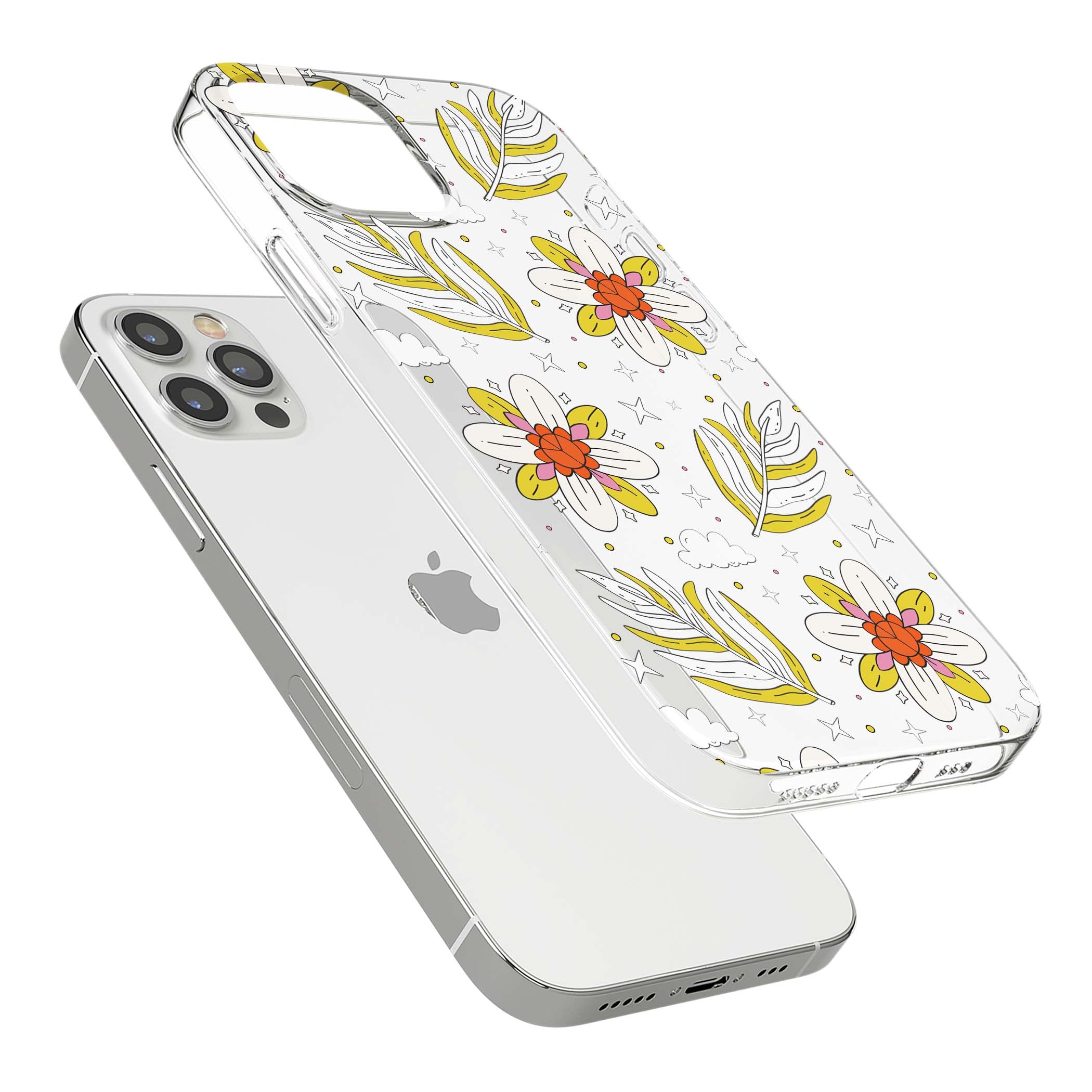 Elevate Your Phone'S Style With This Boho Celestial Sun & Eye Phone Case, Featuring A Mystical Blend Of Suns, All-Seeing Eyes, Butterflies, Stars, And