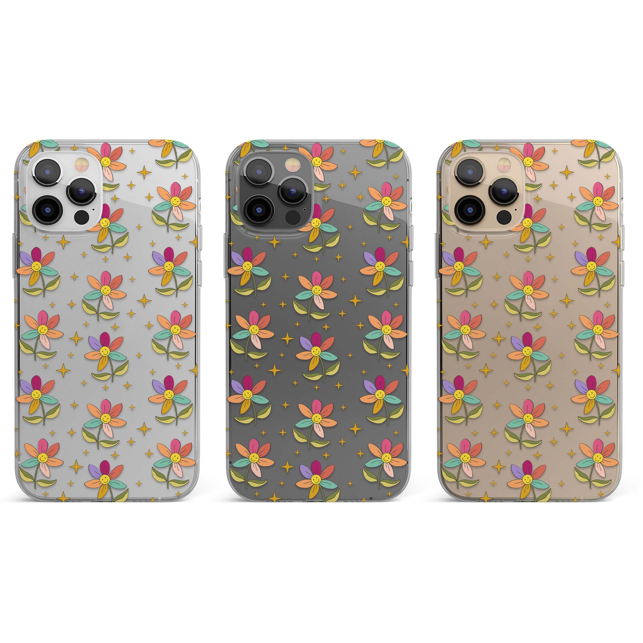 Elevate Your Phone'S Style With This Boho Celestial Sun & Eye Phone Case, Featuring A Mystical Blend Of Suns, All-Seeing Eyes, Butterflies, Stars, And