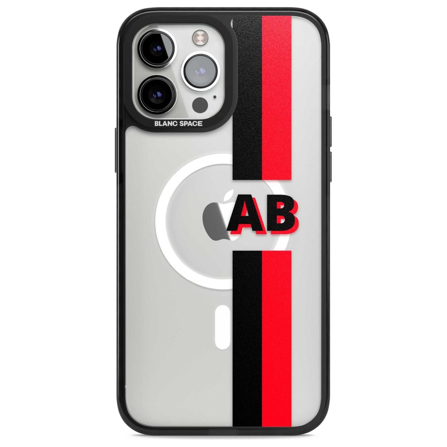 Personalised Clear Text 6C Custom Phone Case iPhone 13 Pro Max / Magsafe Black Impact Case Blanc Space