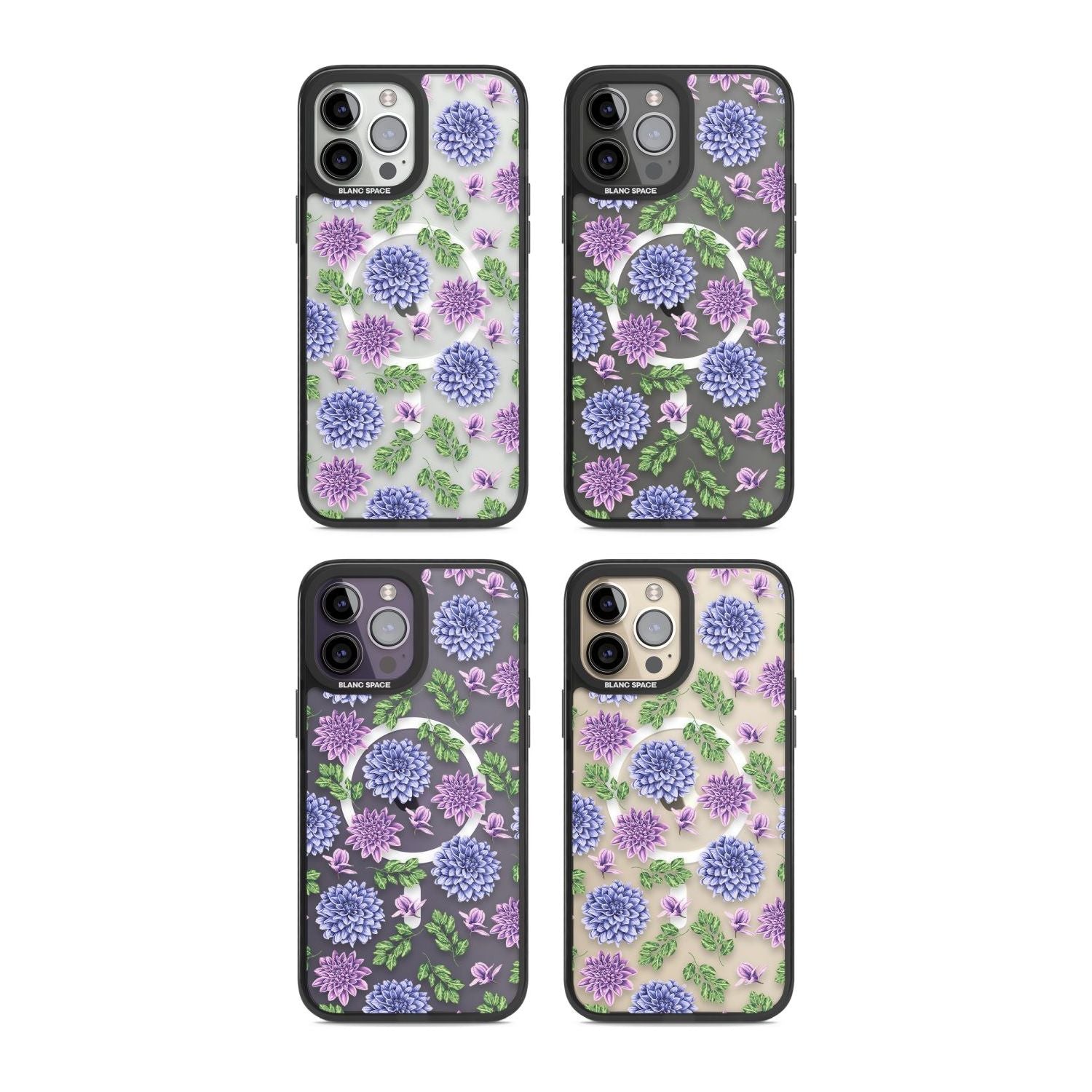 Purple Dahlias Floral