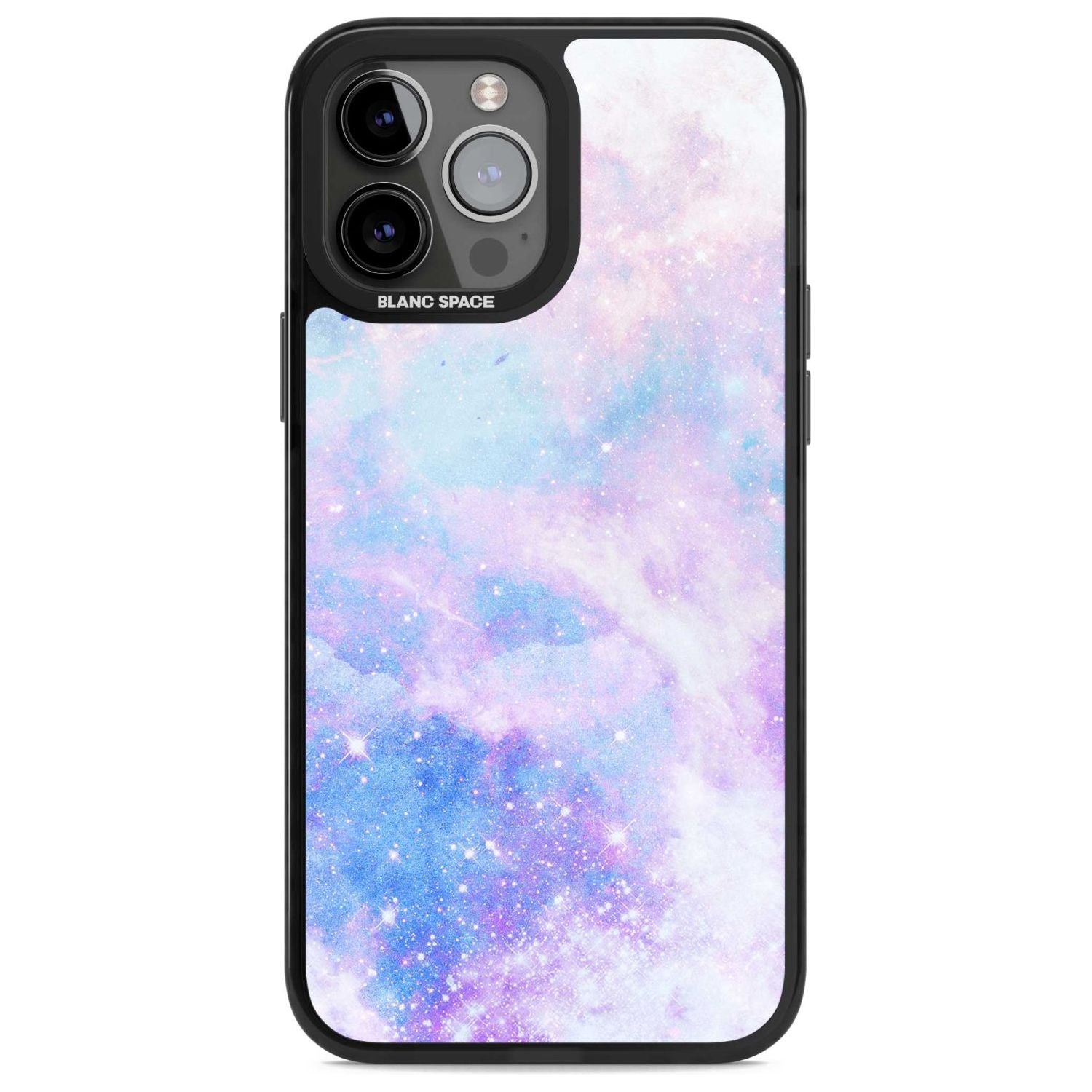 Light Blue Galaxy Pattern Design Phone Case iPhone 13 Pro Max / Magsafe Black Impact Case Blanc Space