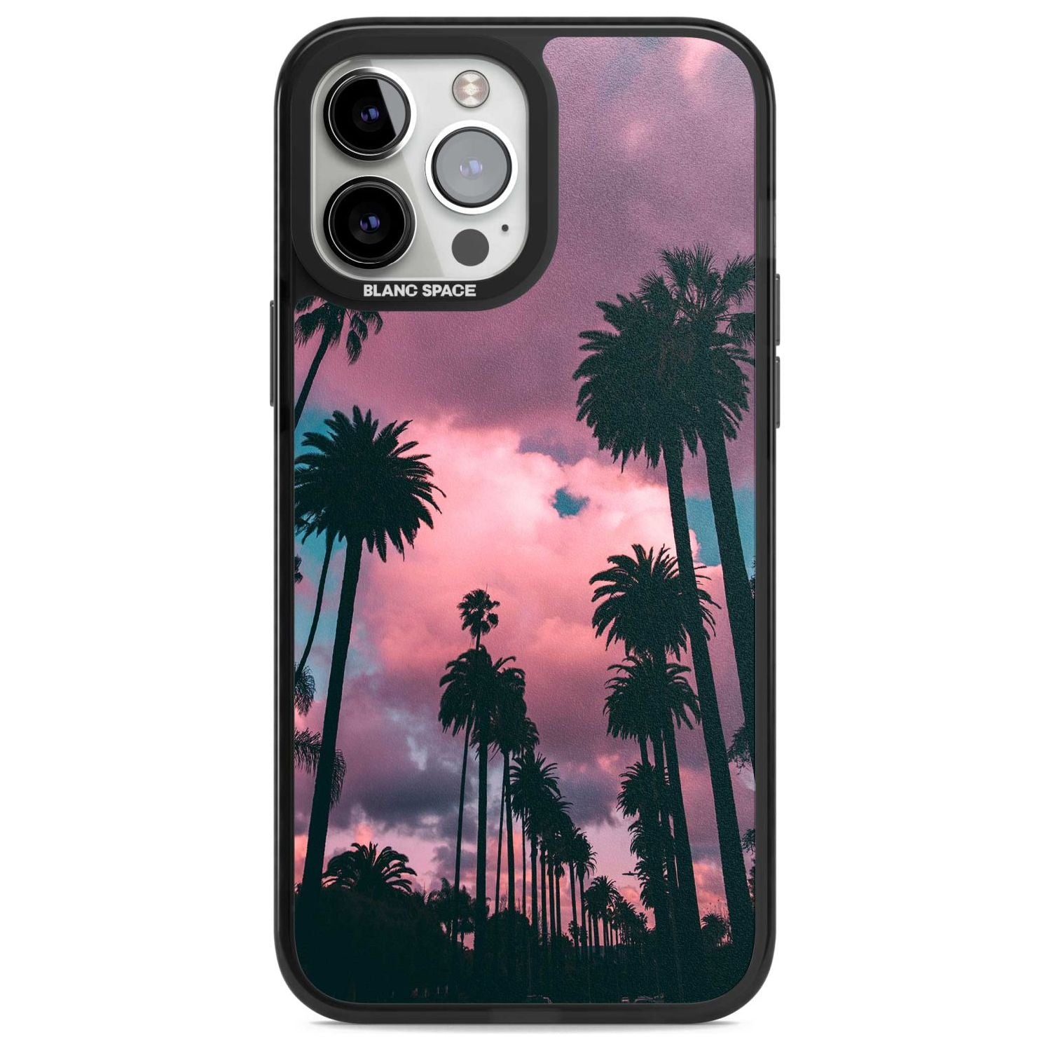Palm Tree Sunset Photograph Phone Case iPhone 13 Pro Max / Magsafe Black Impact Case Blanc Space