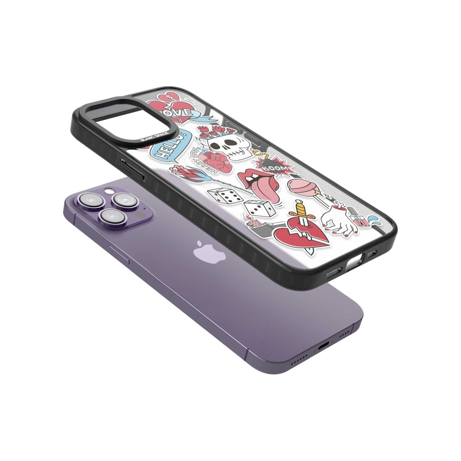 Skull & Flowers Stickers