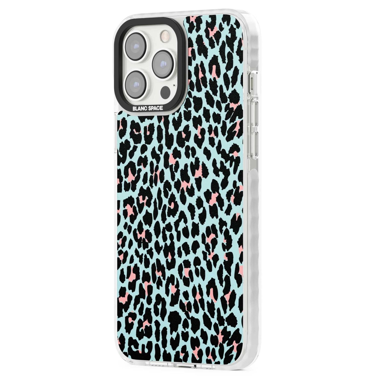 Pastel Blue & Pink Leopard Print
