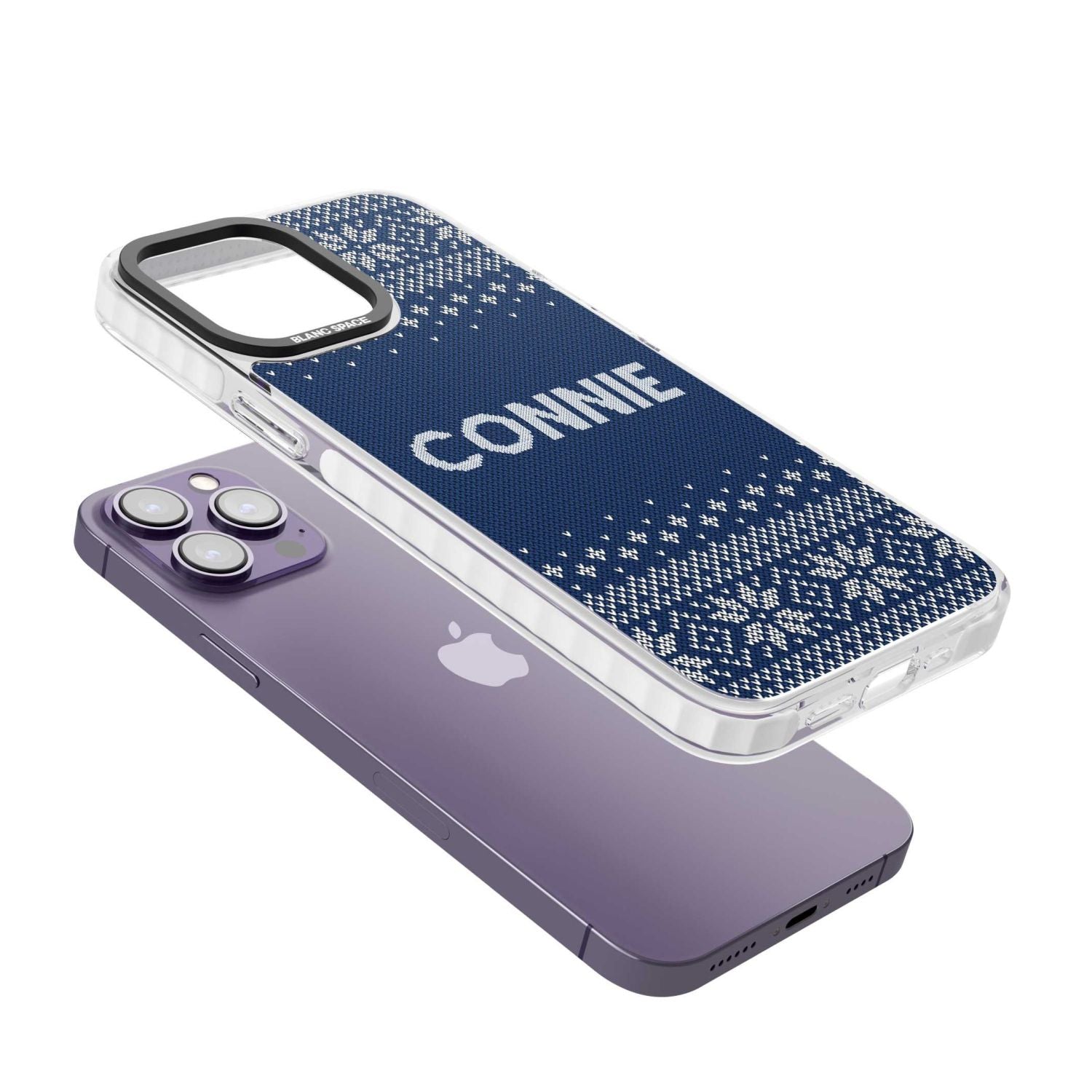 Personalised Blue Knitted Christmas