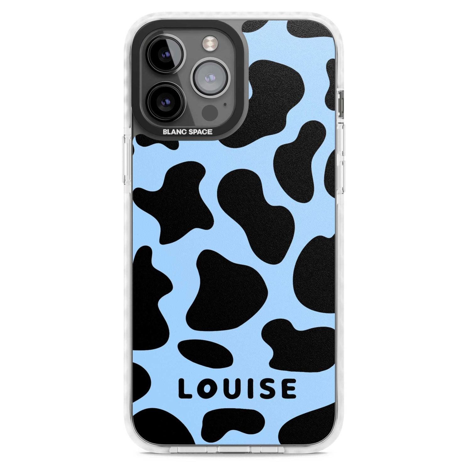 Personalised Blue And Black Cow Print