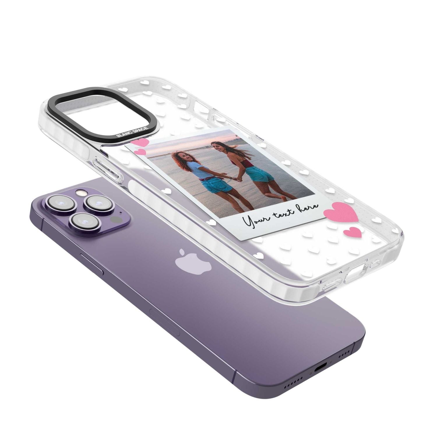 Personalised Hearts Instant Camera Photo