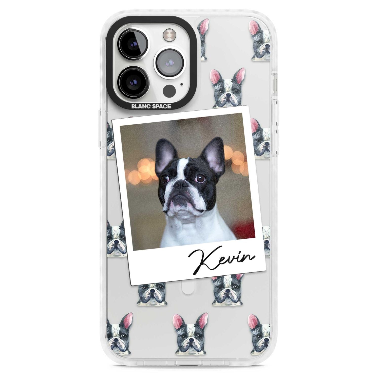 Personalised Black & White French Bulldog Instant Camera Photo