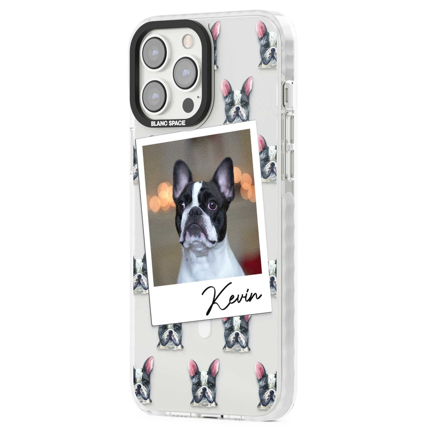 Personalised Black & White French Bulldog Instant Camera Photo