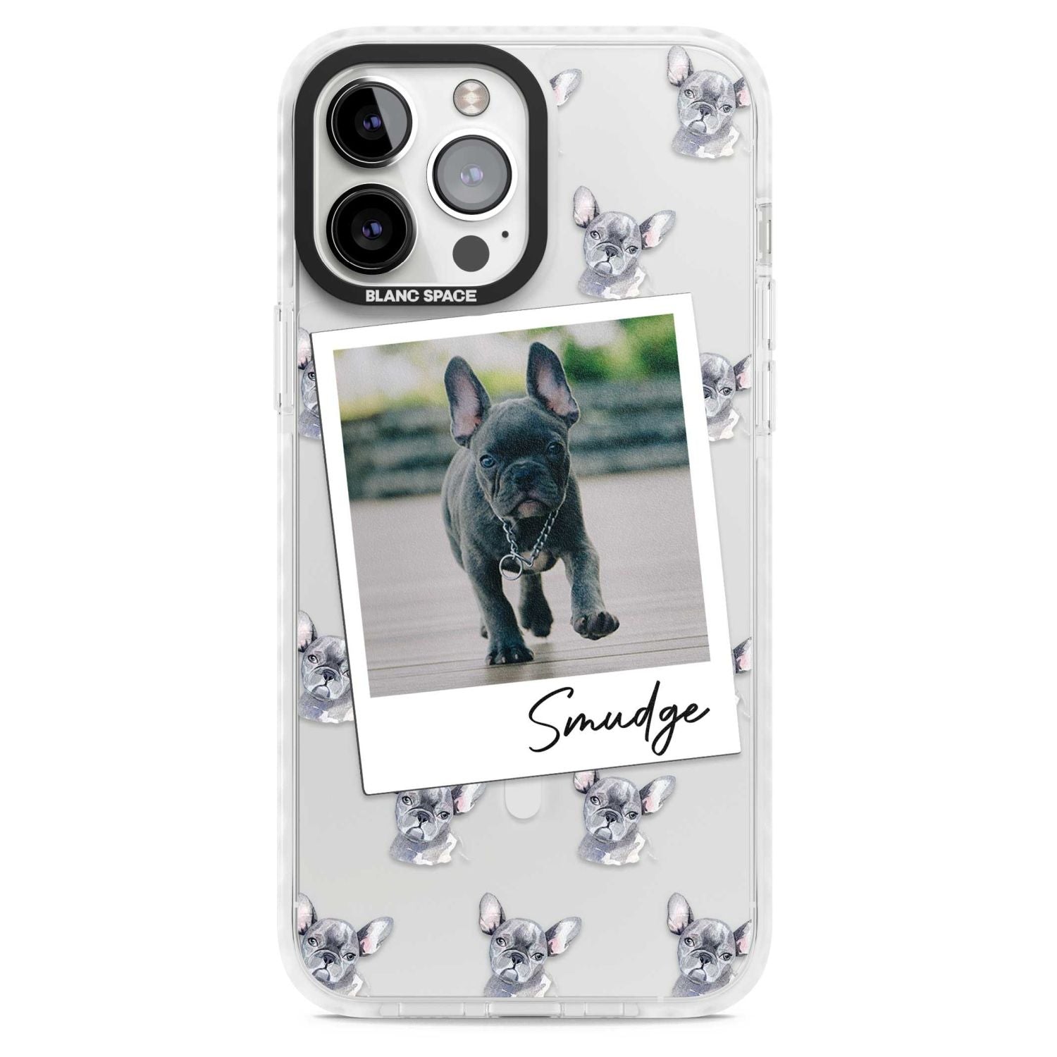 Personalised Grey French Bulldog Instant Camera Photo