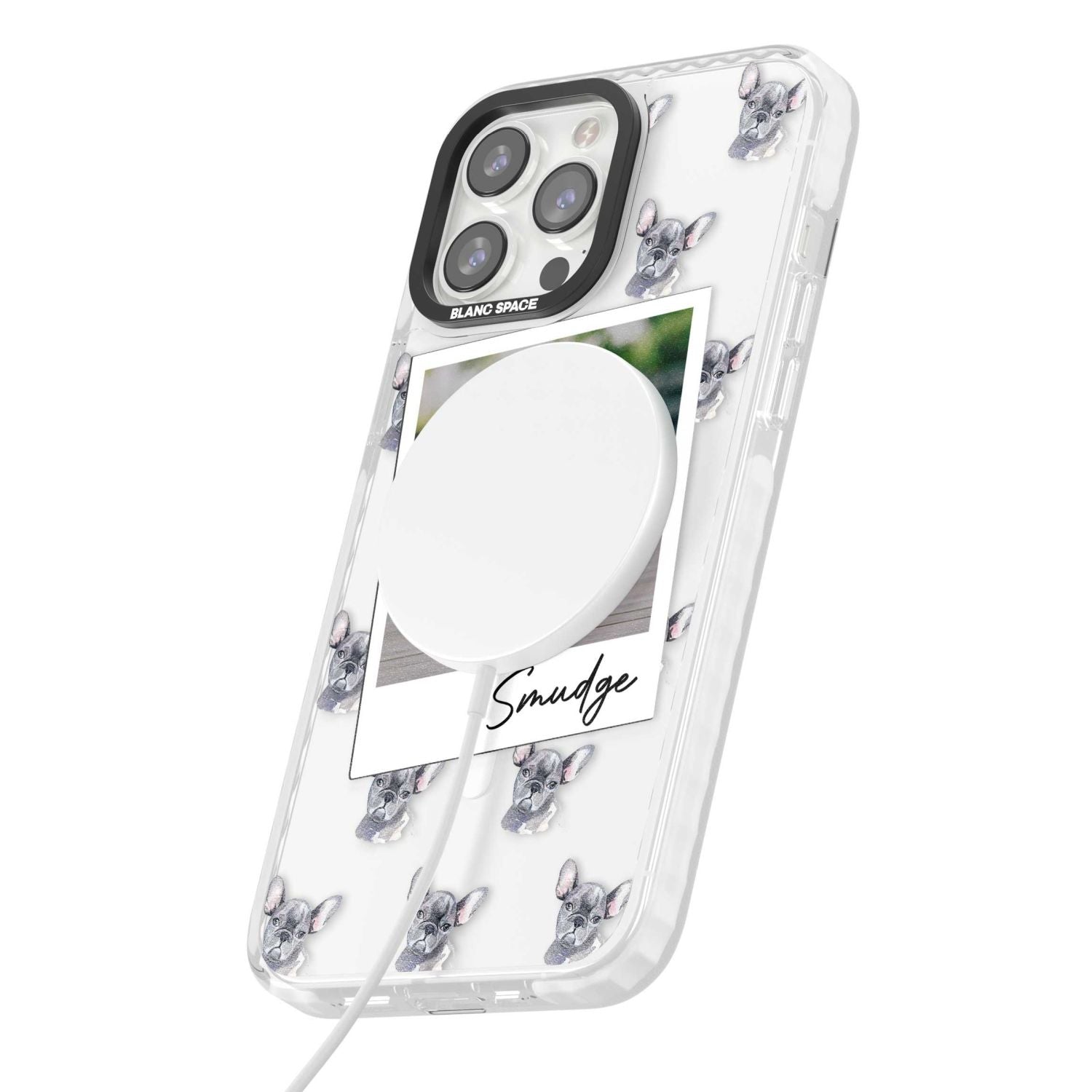 Personalised Grey French Bulldog Instant Camera Photo