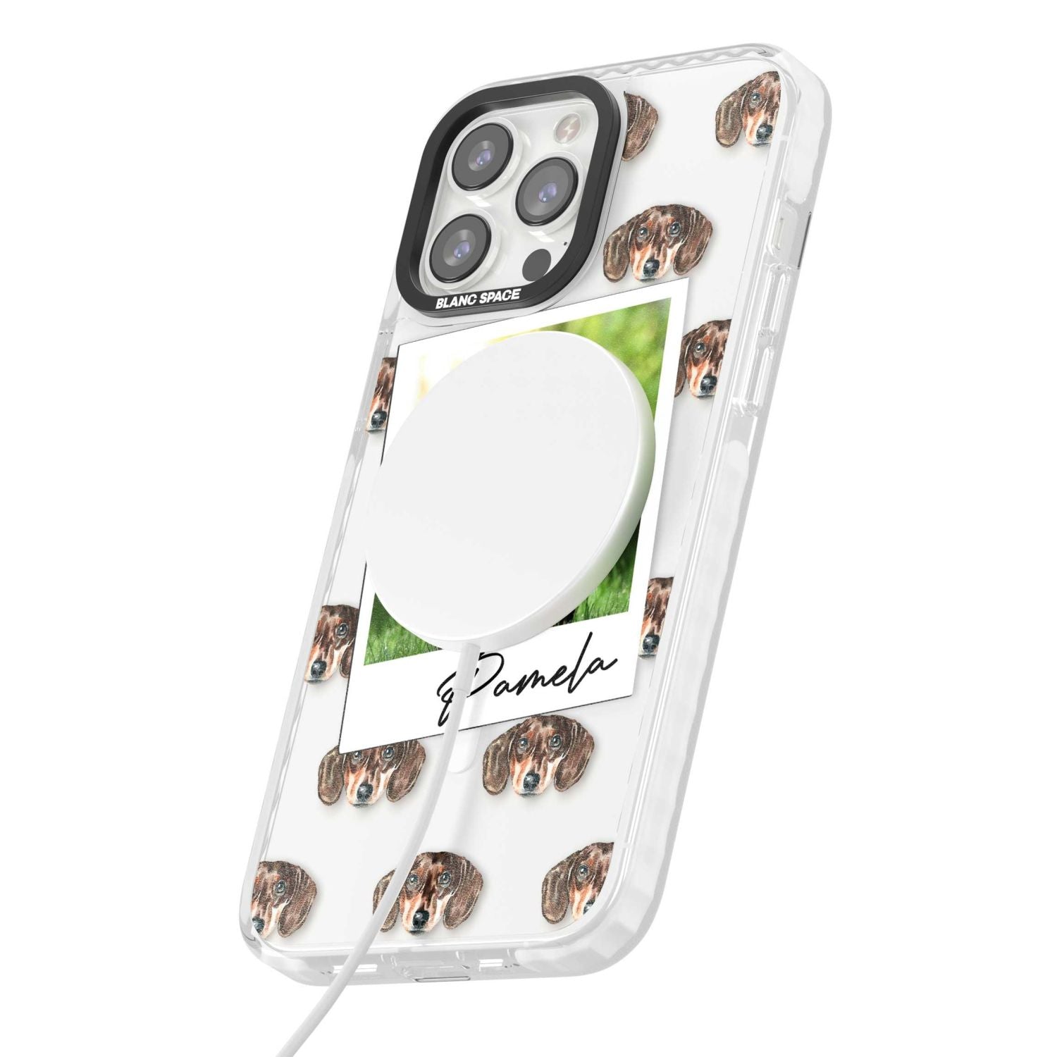 Personalised Brown Dachshund Instant Camera Photo