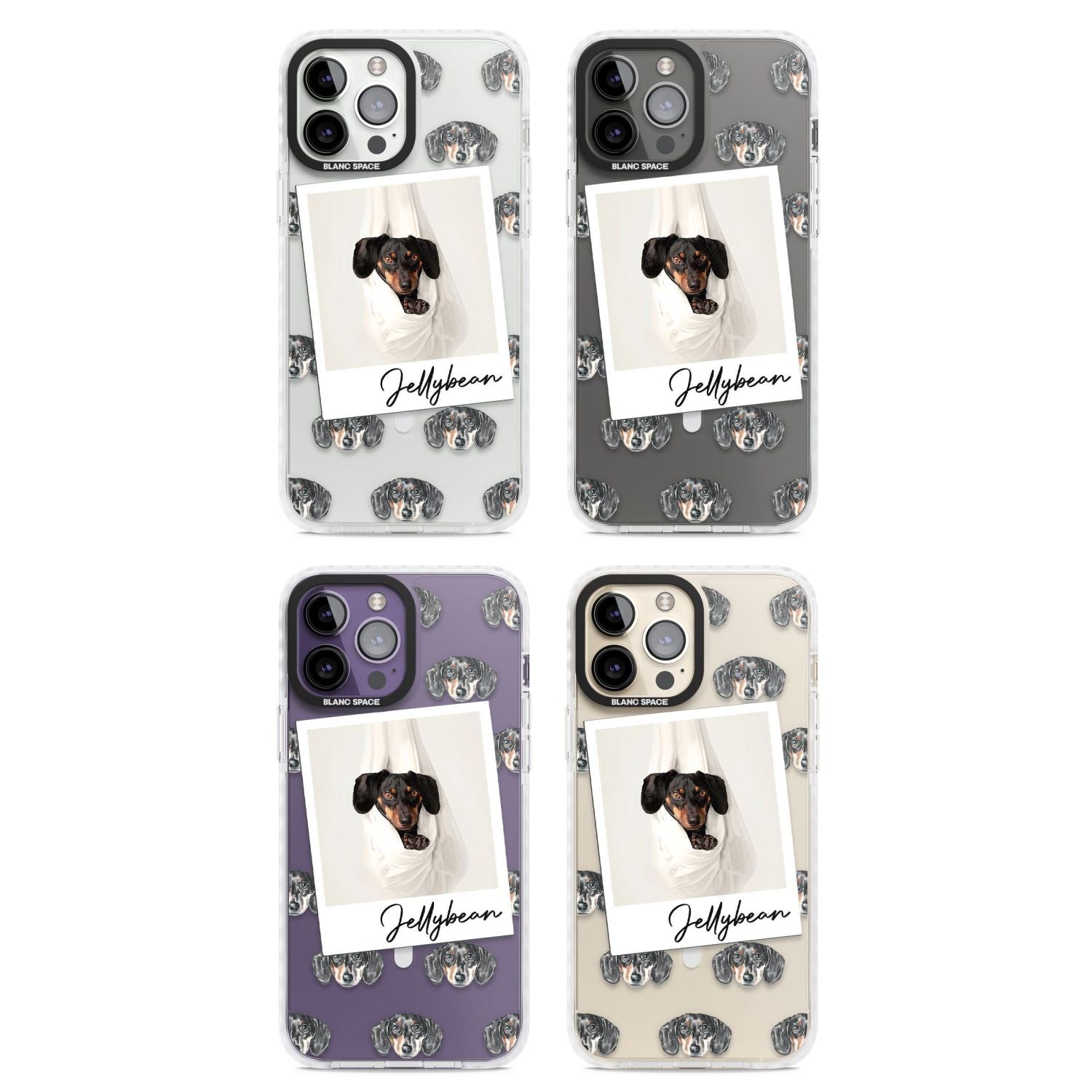 Personalised Black Dachshund Instant Camera Photo