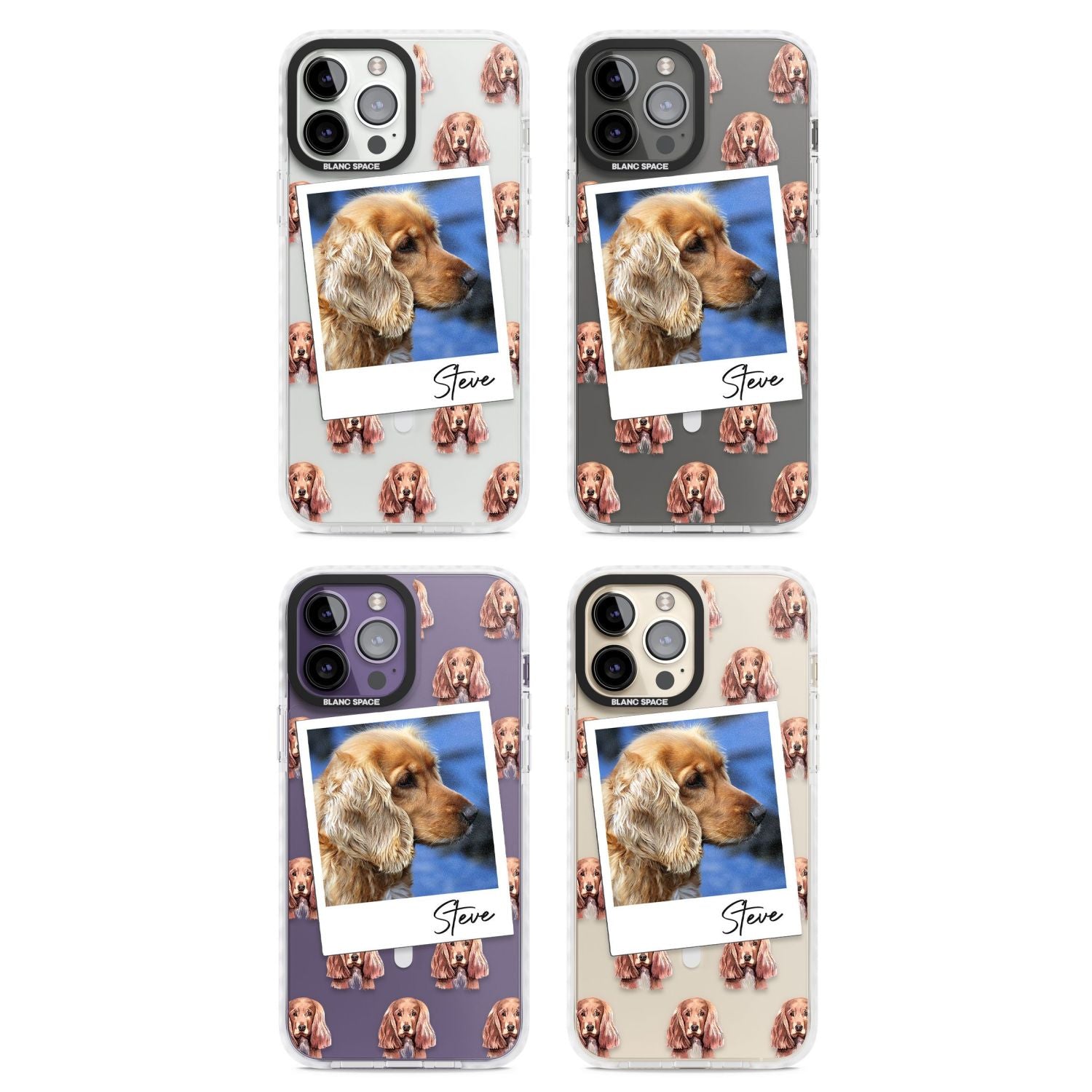 Personalised Cocker Spaniel Instant Camera Photo