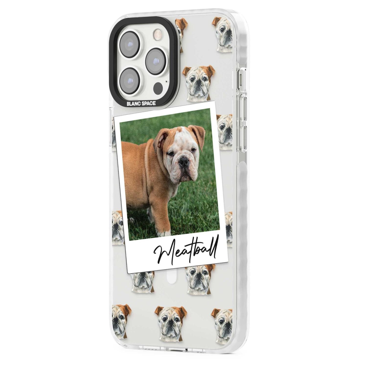 Personalised English Bulldog Instant Camera Photo