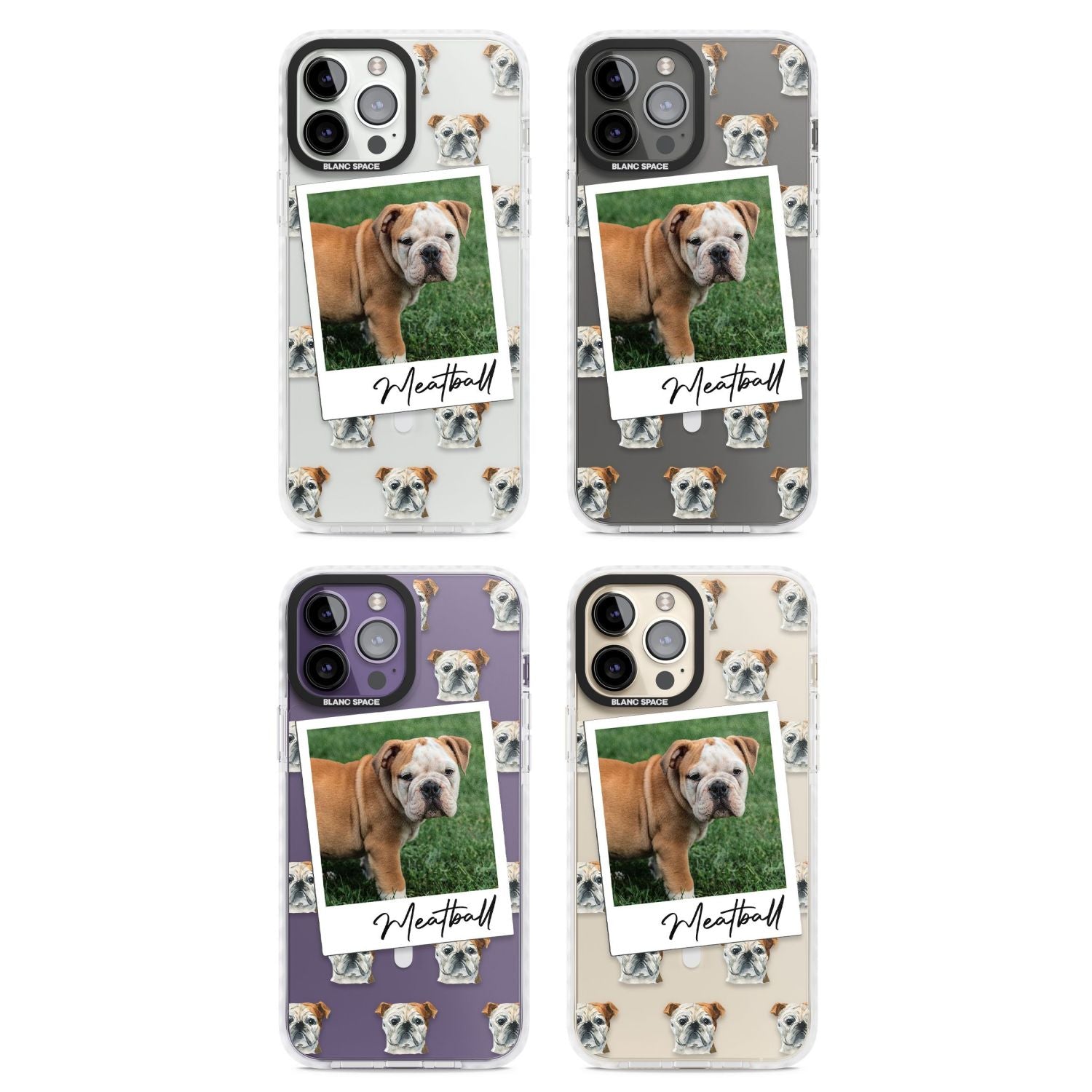 Personalised English Bulldog Instant Camera Photo