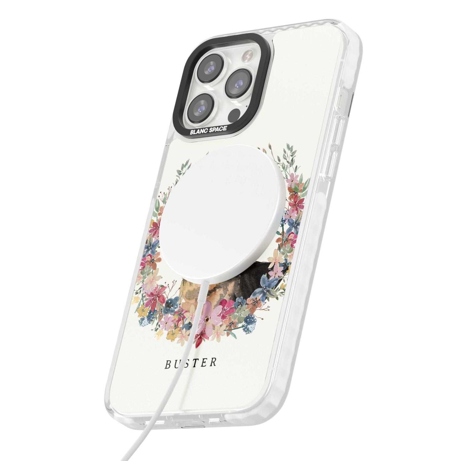 Personalised German Shepherd Floral Portrait