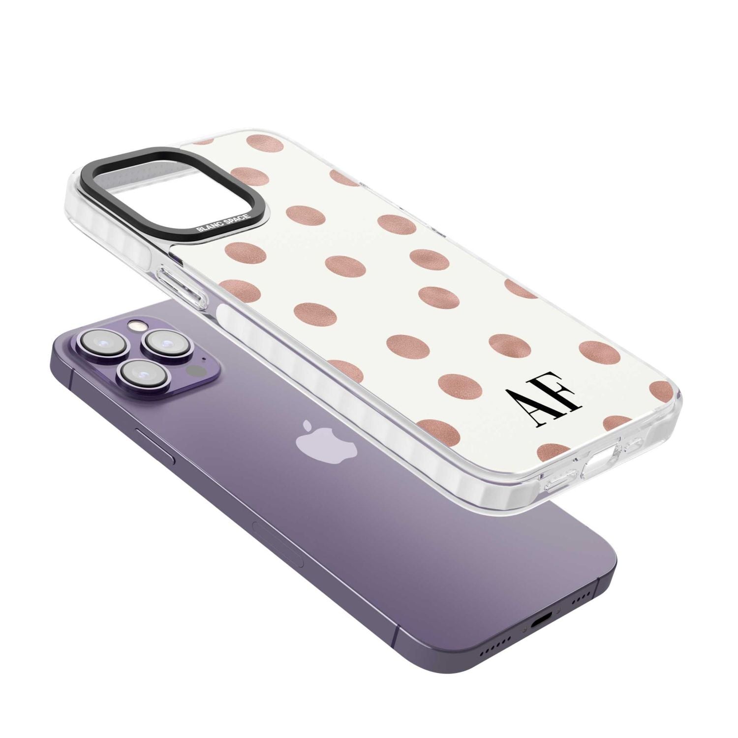 Personalised Rose Gold Dots & Initials