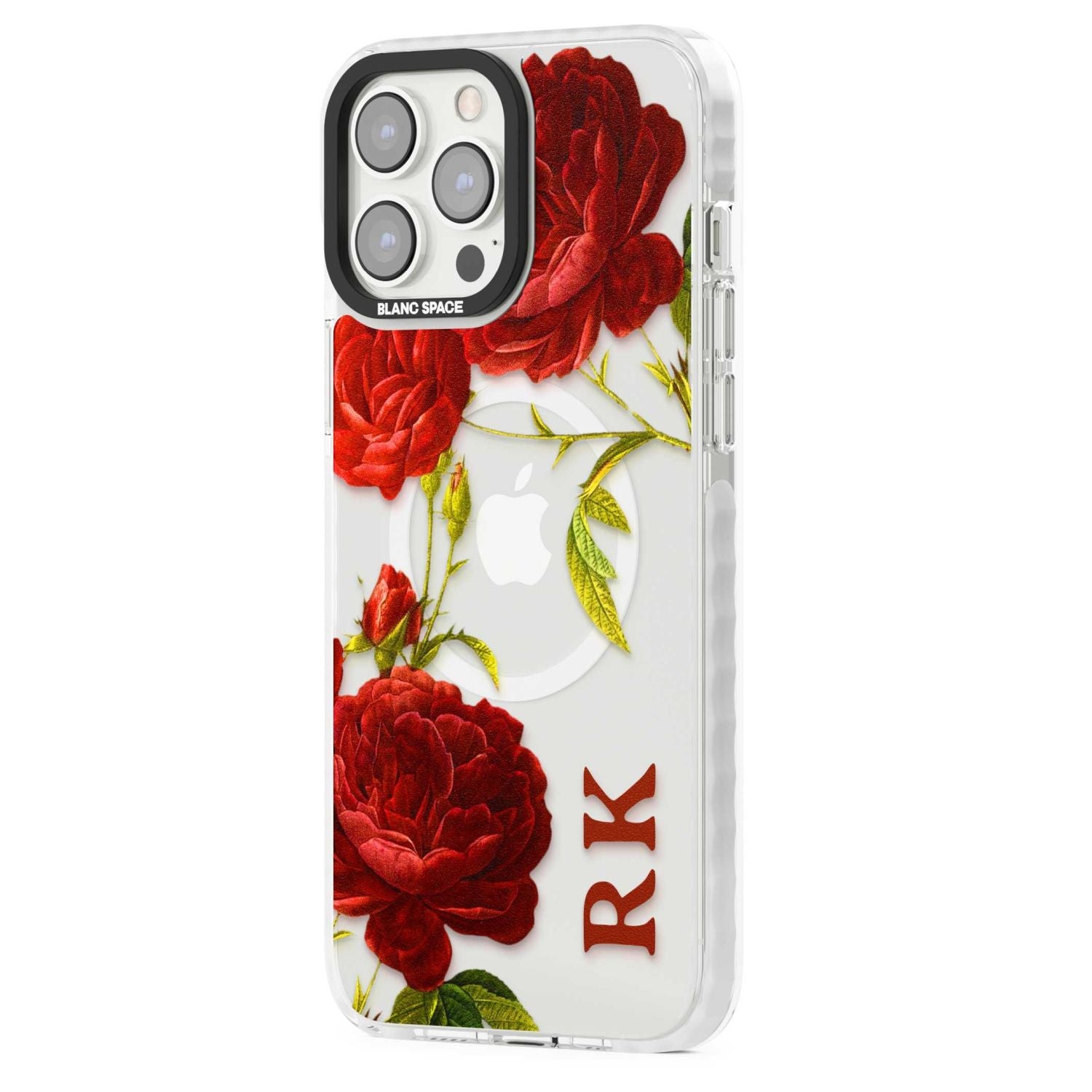 Personalised Vintage Floral Red Roses