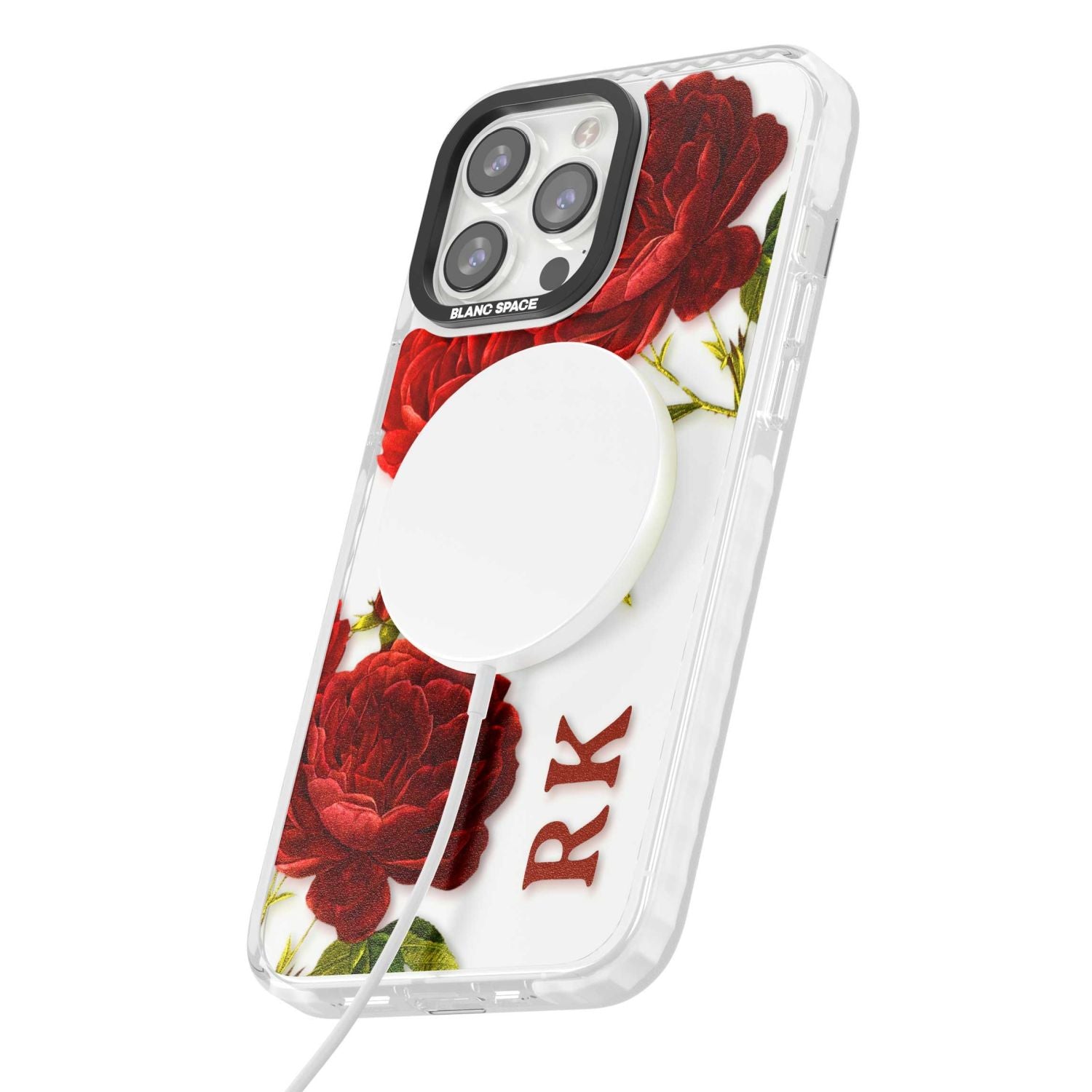 Personalised Vintage Floral Red Roses