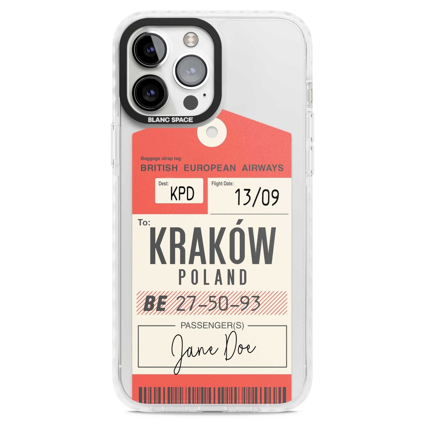 Personalised Vintage Bea Luggage Tag