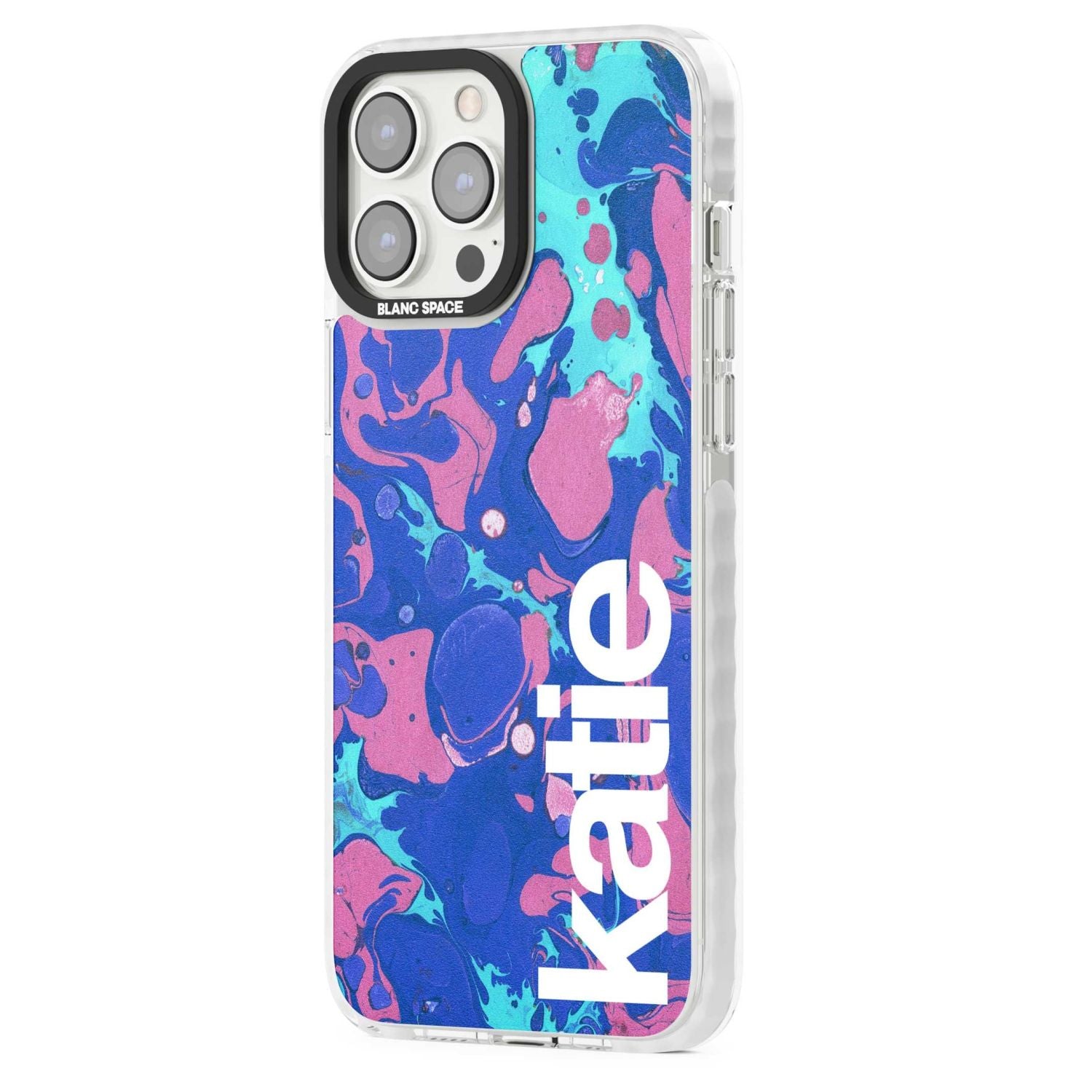 Personalised Navy & Turquoise Marbled