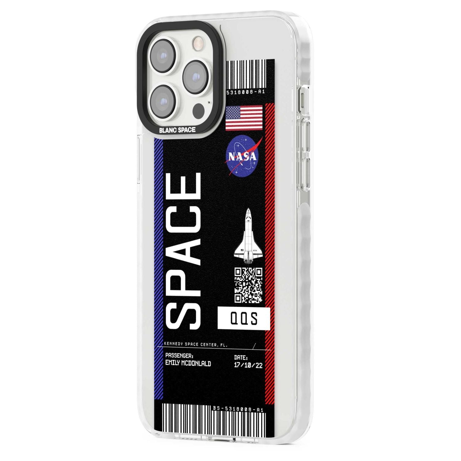Personalised Nasa Boarding Pass (Dark)