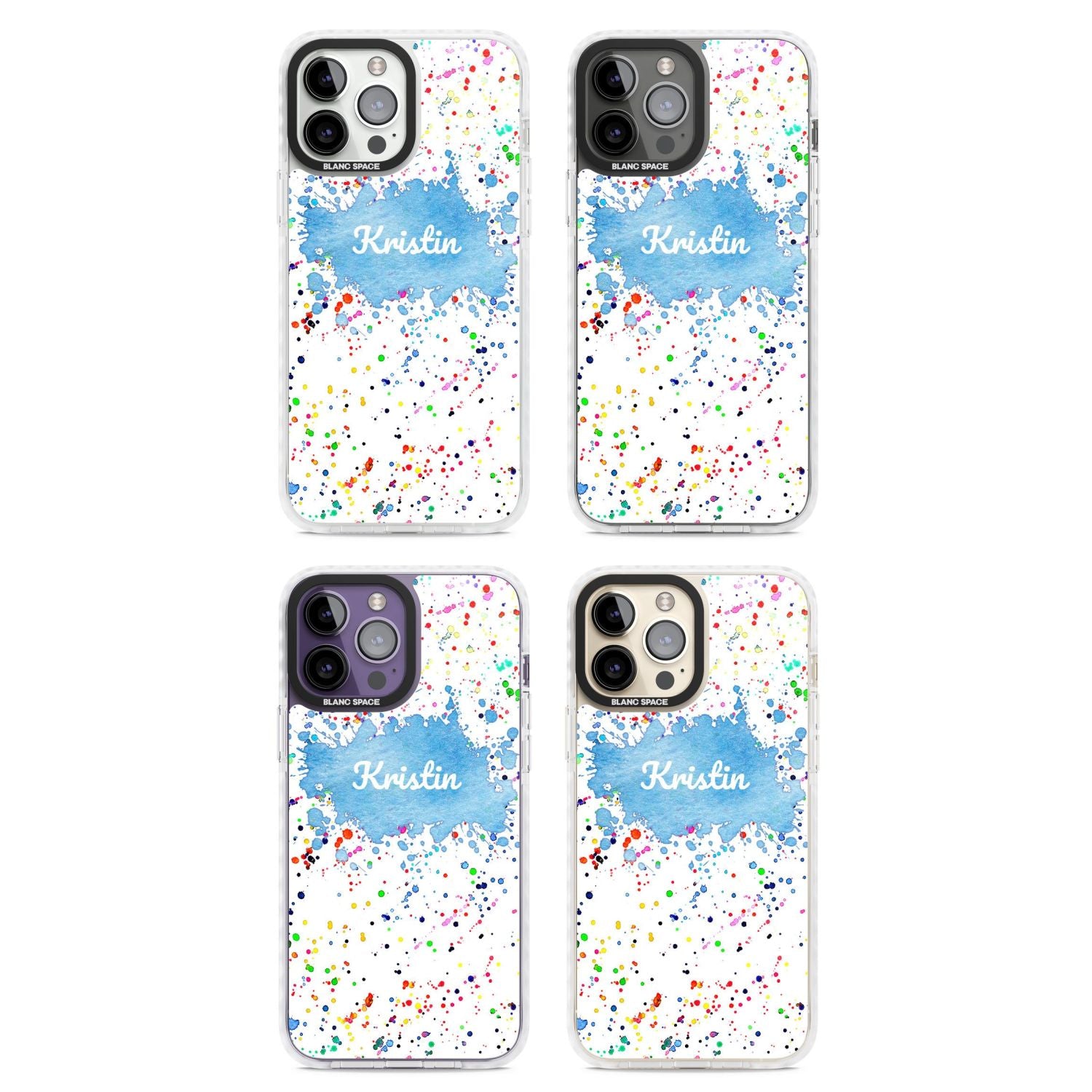 Personalised Rainbow Splatter Name