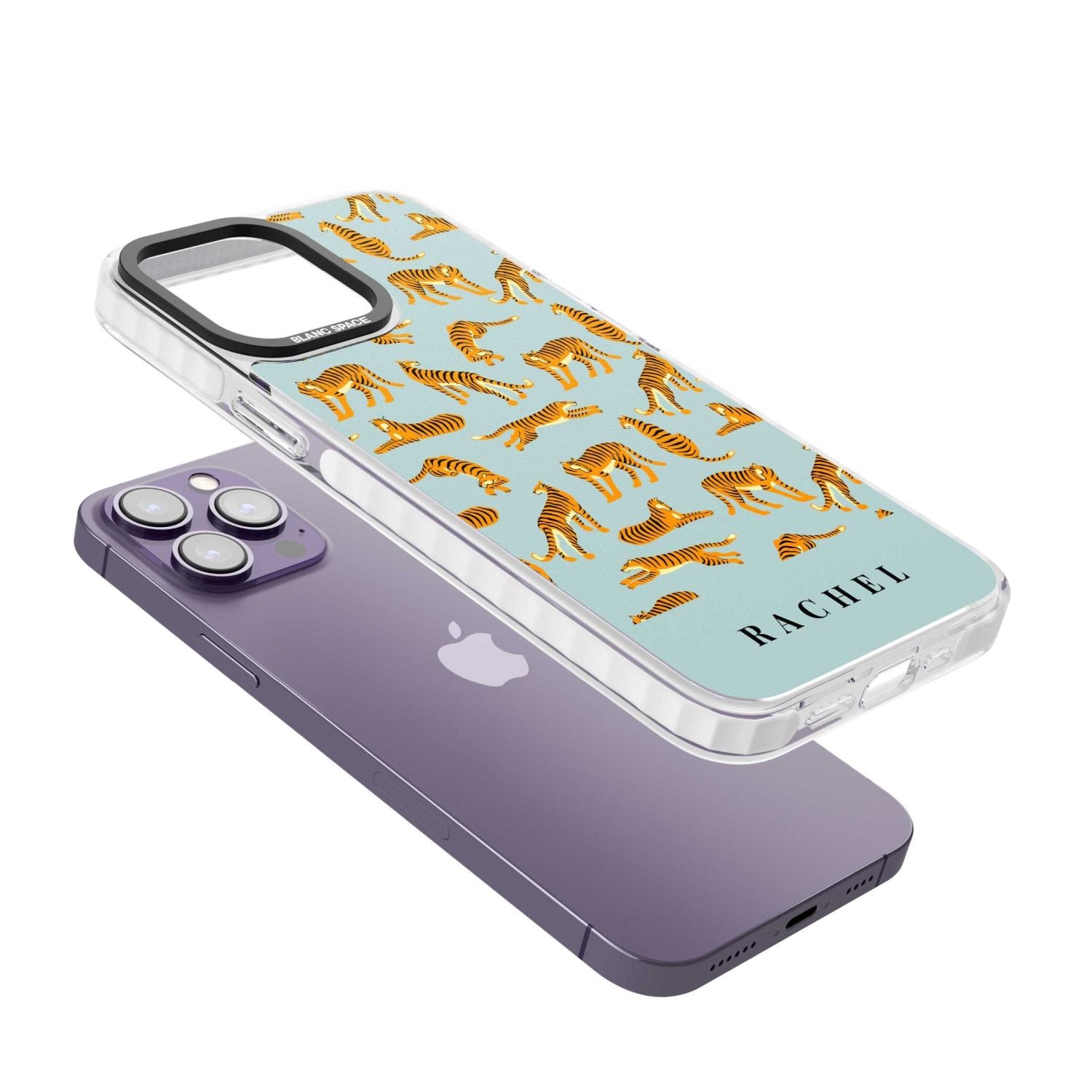 Personalised Turquoise Tiger Pattern