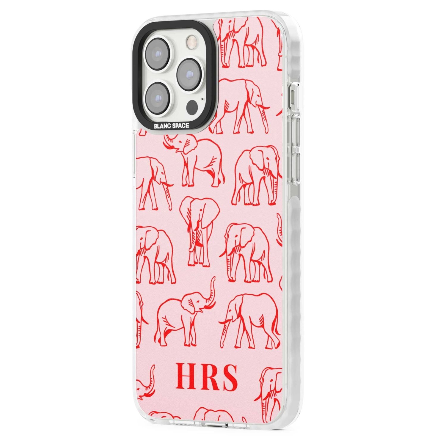 Personalised Red Elephant Outline