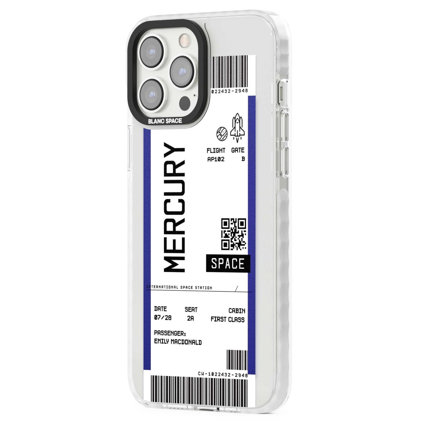 Personalised Mercury Travel Ticket