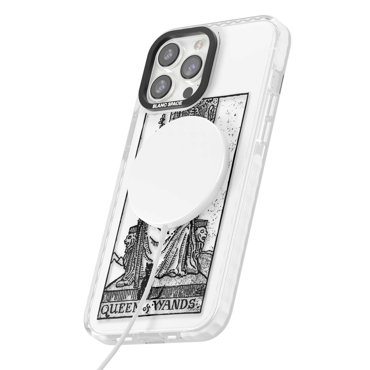 Personalised Queen Of Wands Tarot Card (Clear)