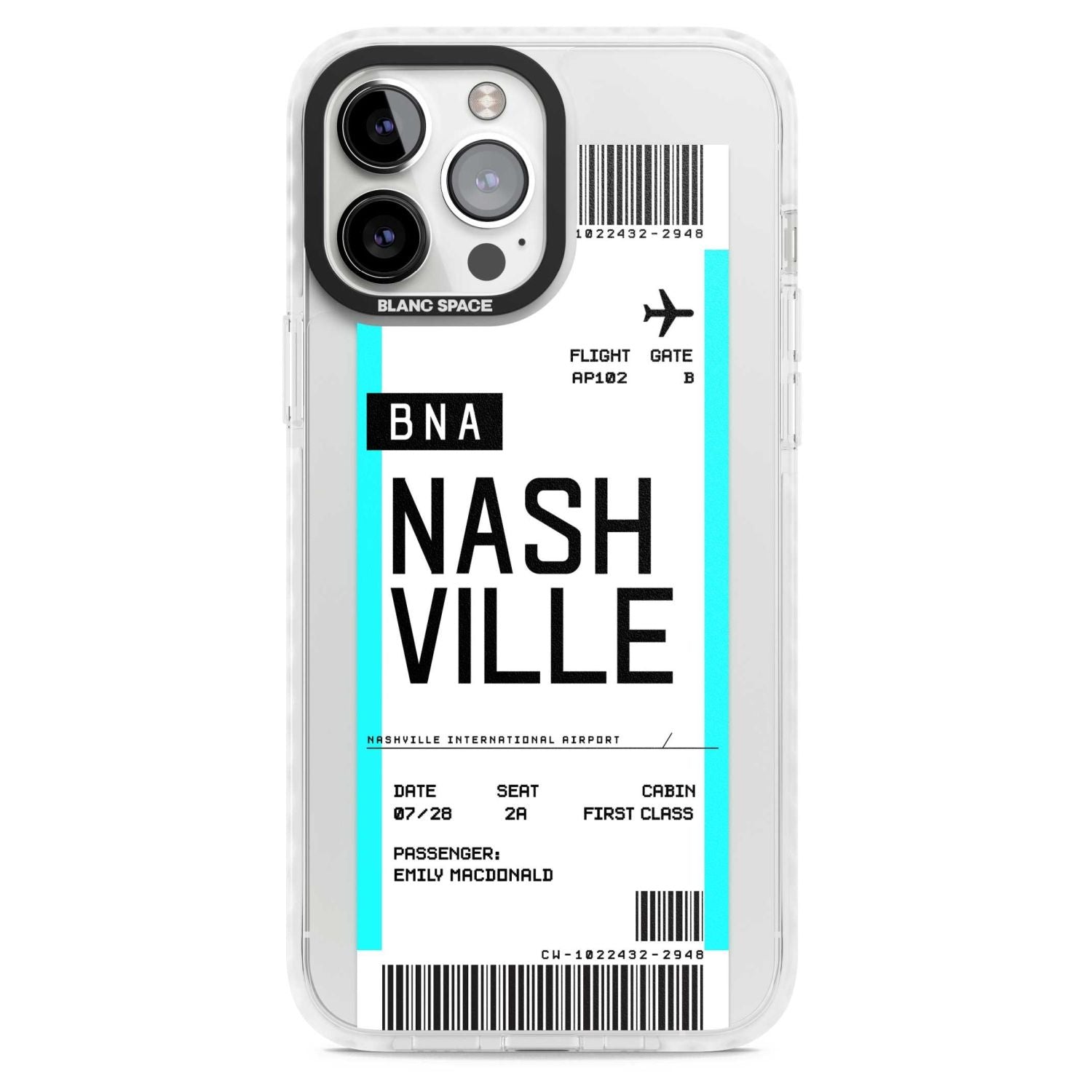Personalised Nashville Boarding Pass