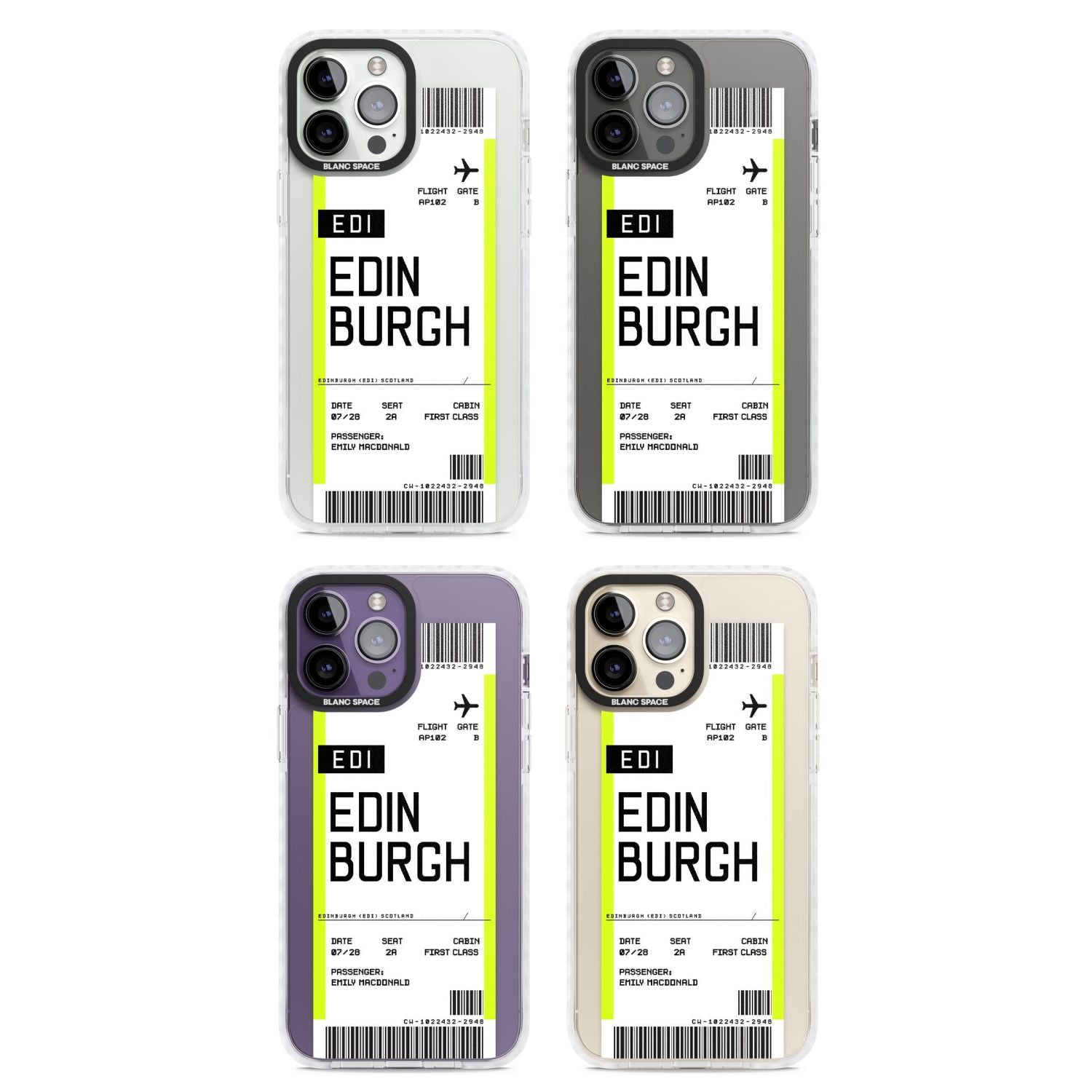 Personalised Edinburgh Boarding Pass