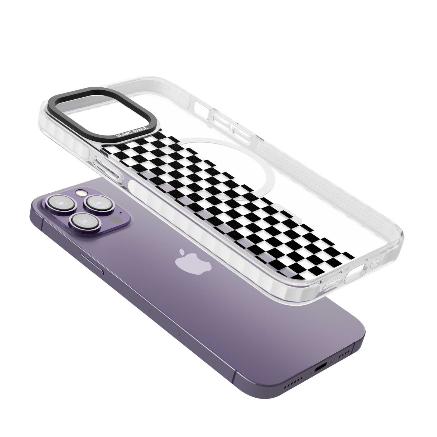 Checker: Half Black Check On Clear