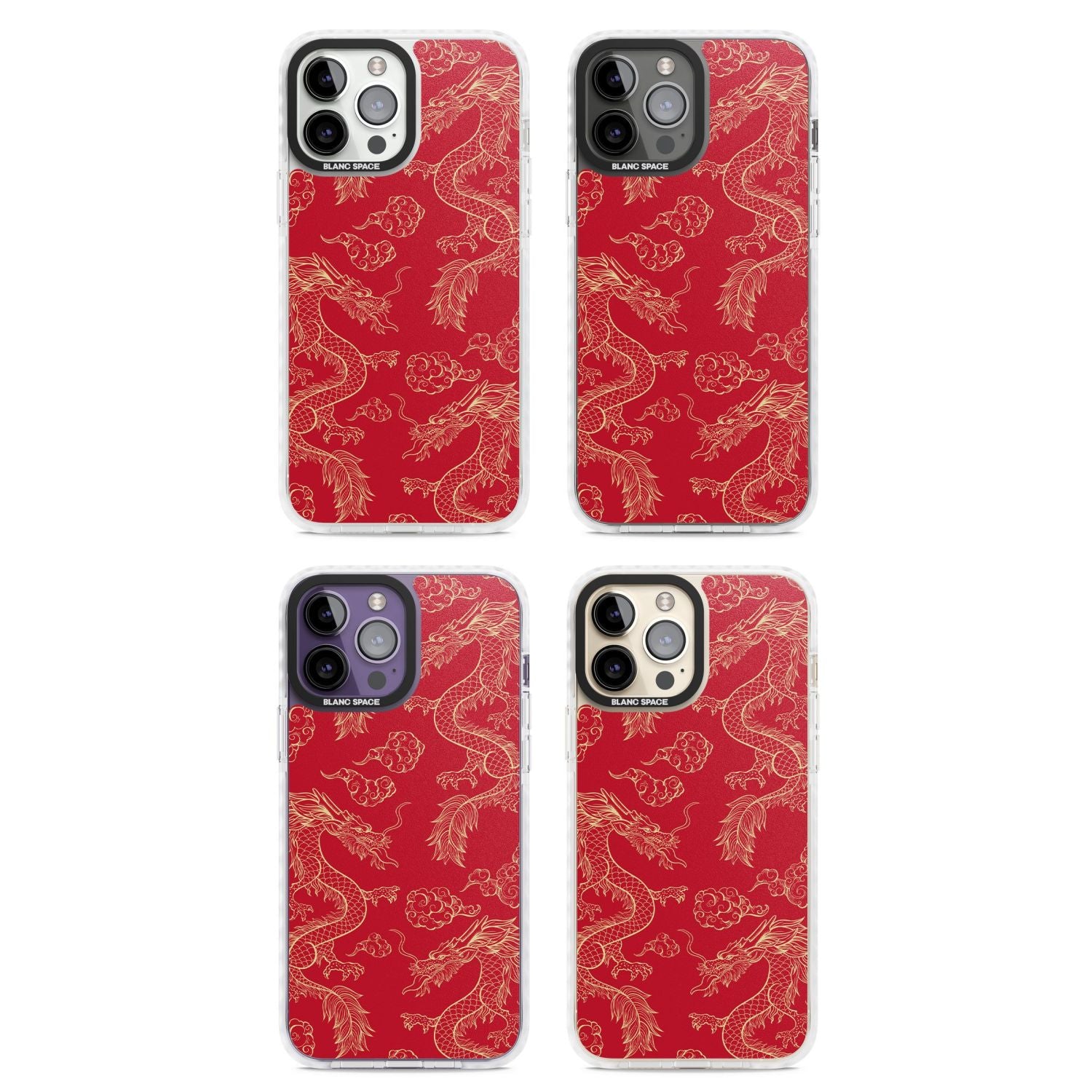 Red And Gold Dragon Pattern