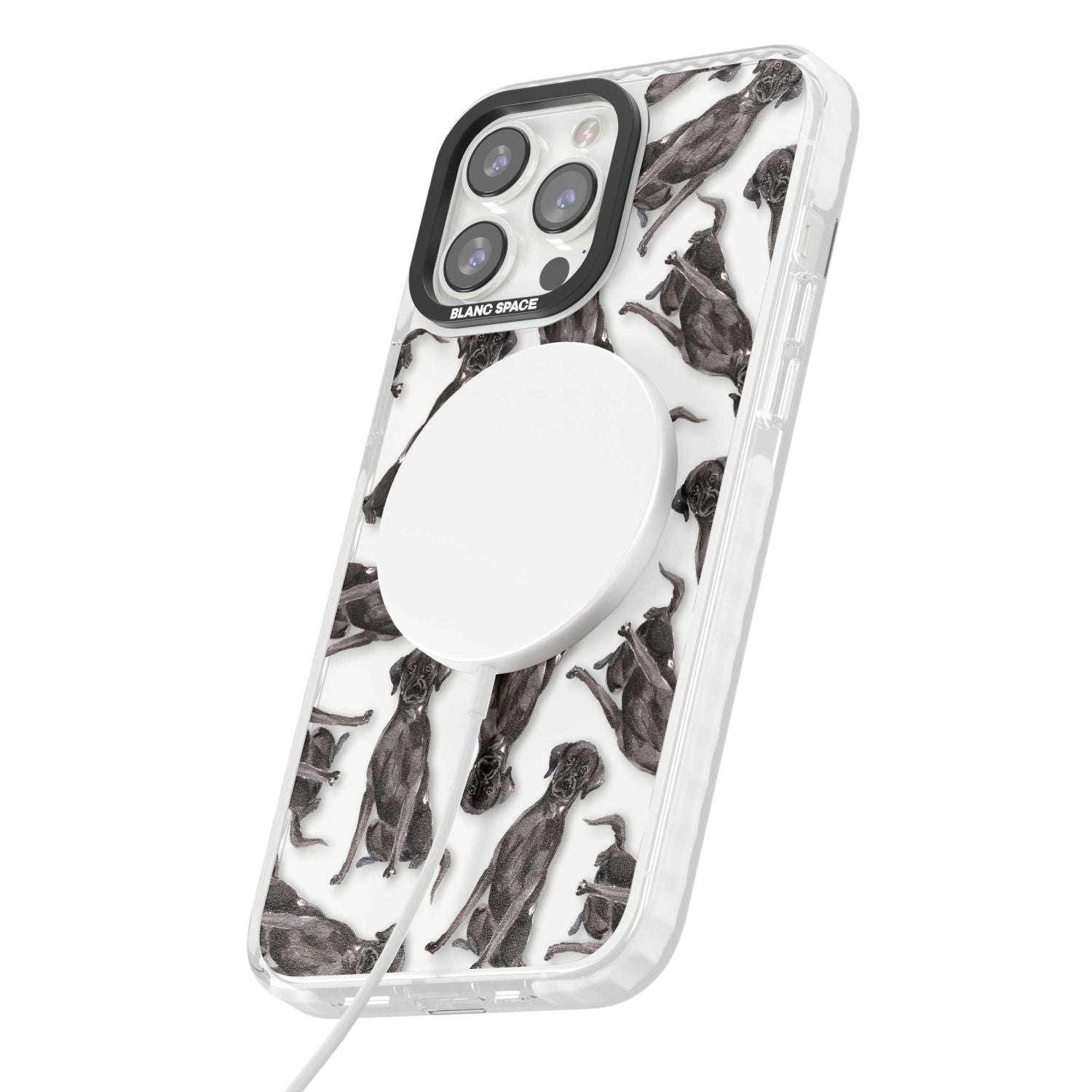 Black Labrador Watercolor Pattern