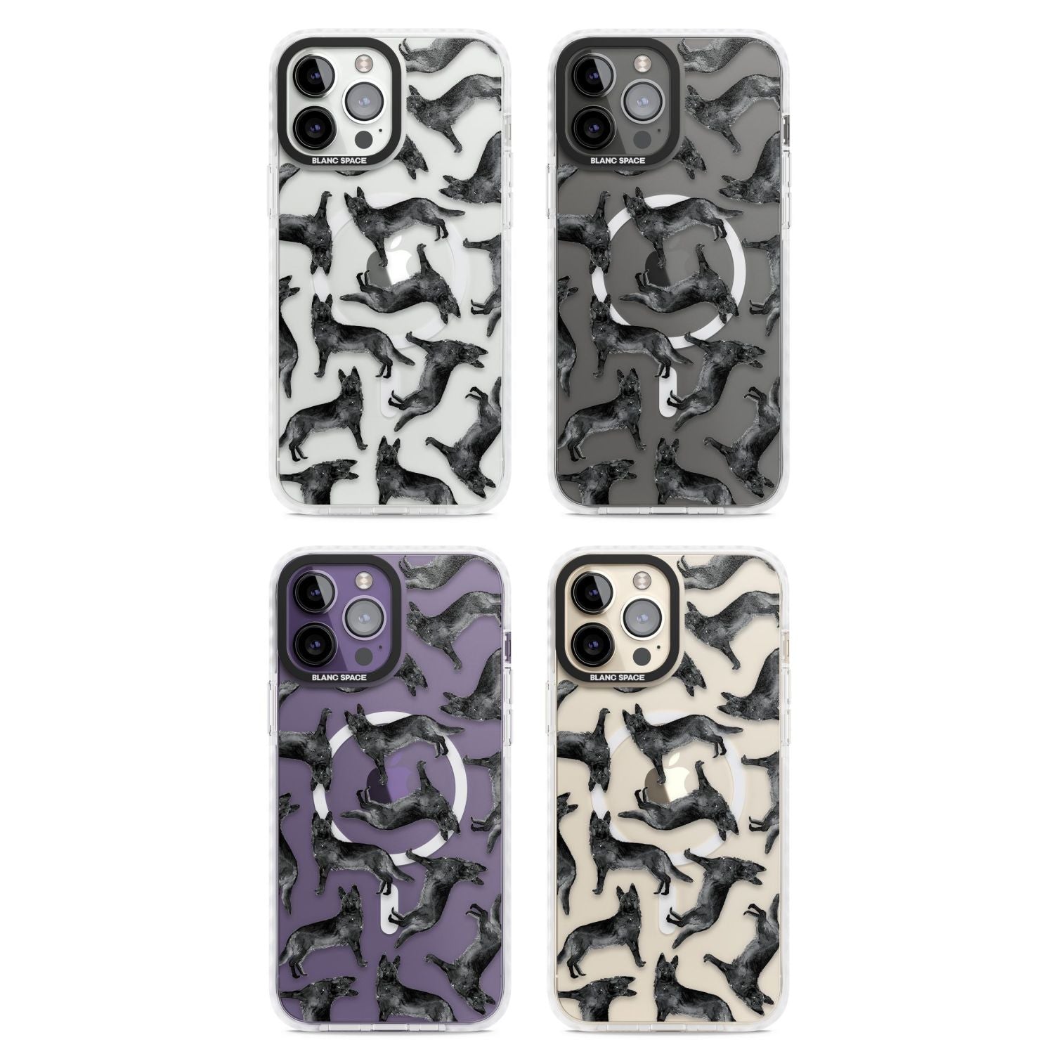 German Shepherd Pattern Black