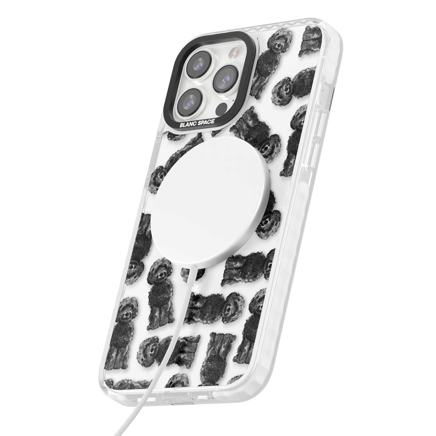 Black Cockapoo Watercolor