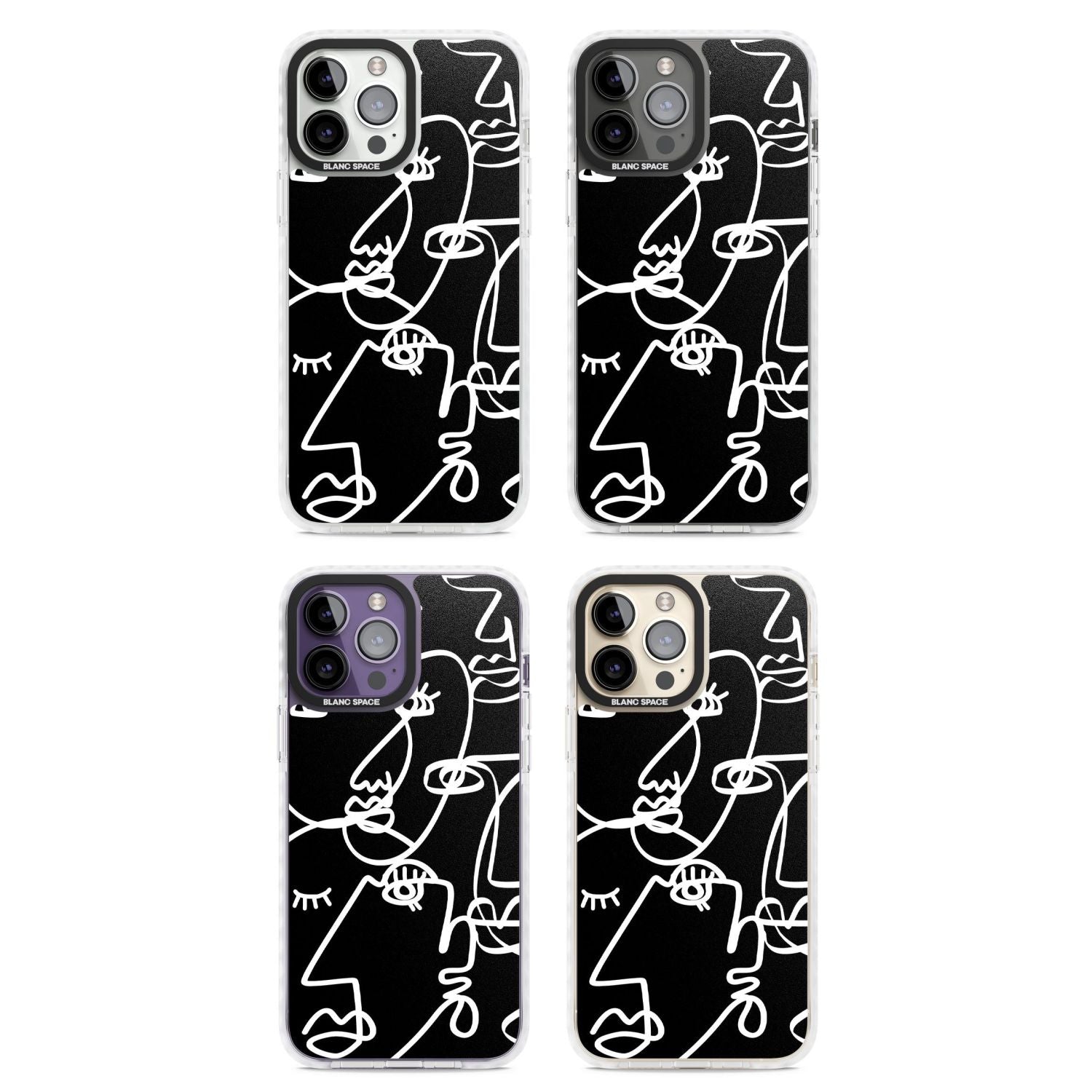 Abstract Line Art White Black