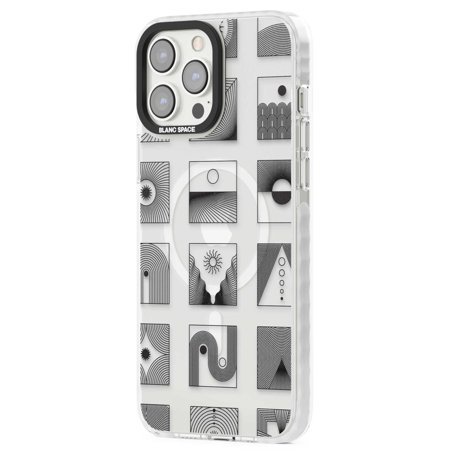 Geometric Pattern Trio: Artistic Blend