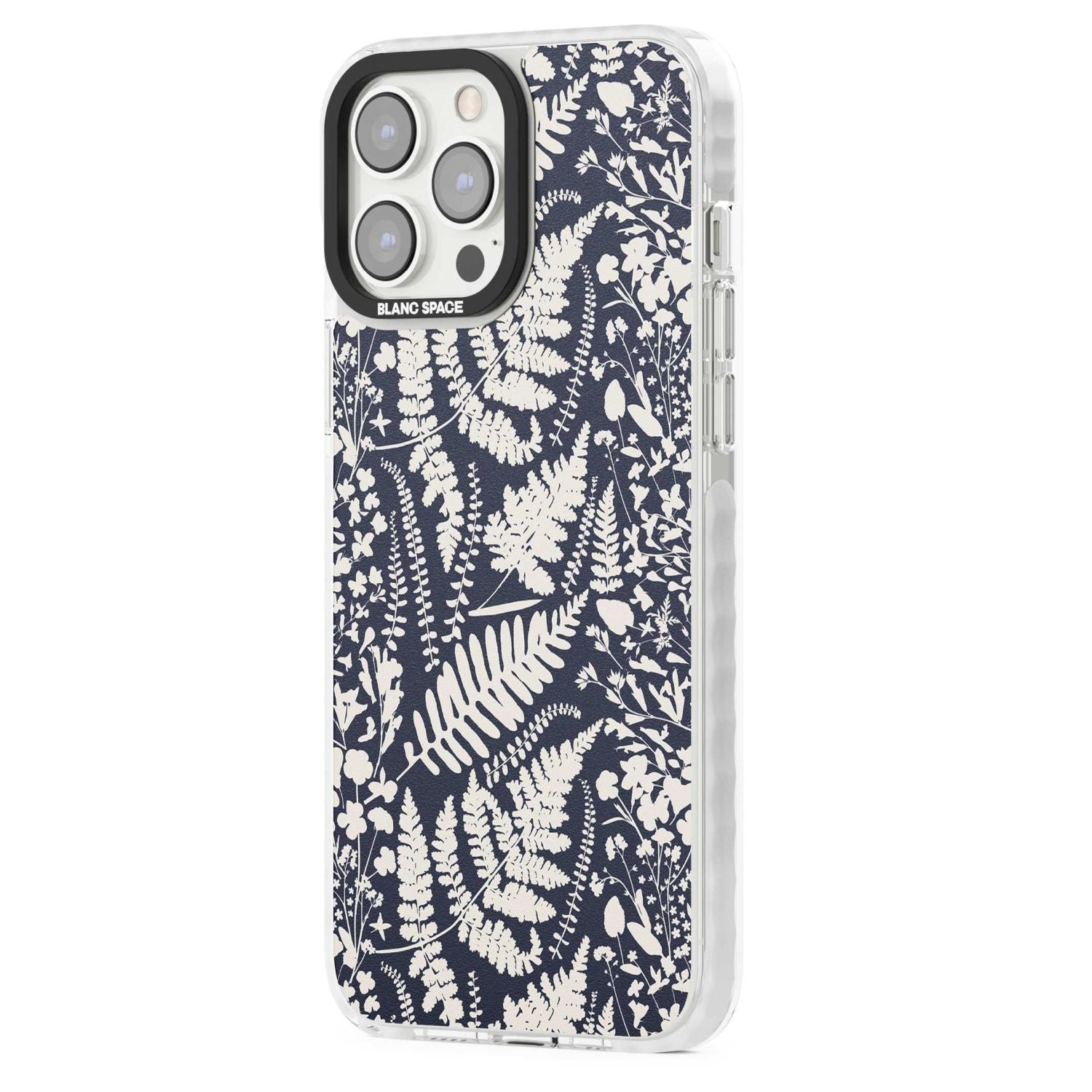 Wildflowers & Ferns On Navy