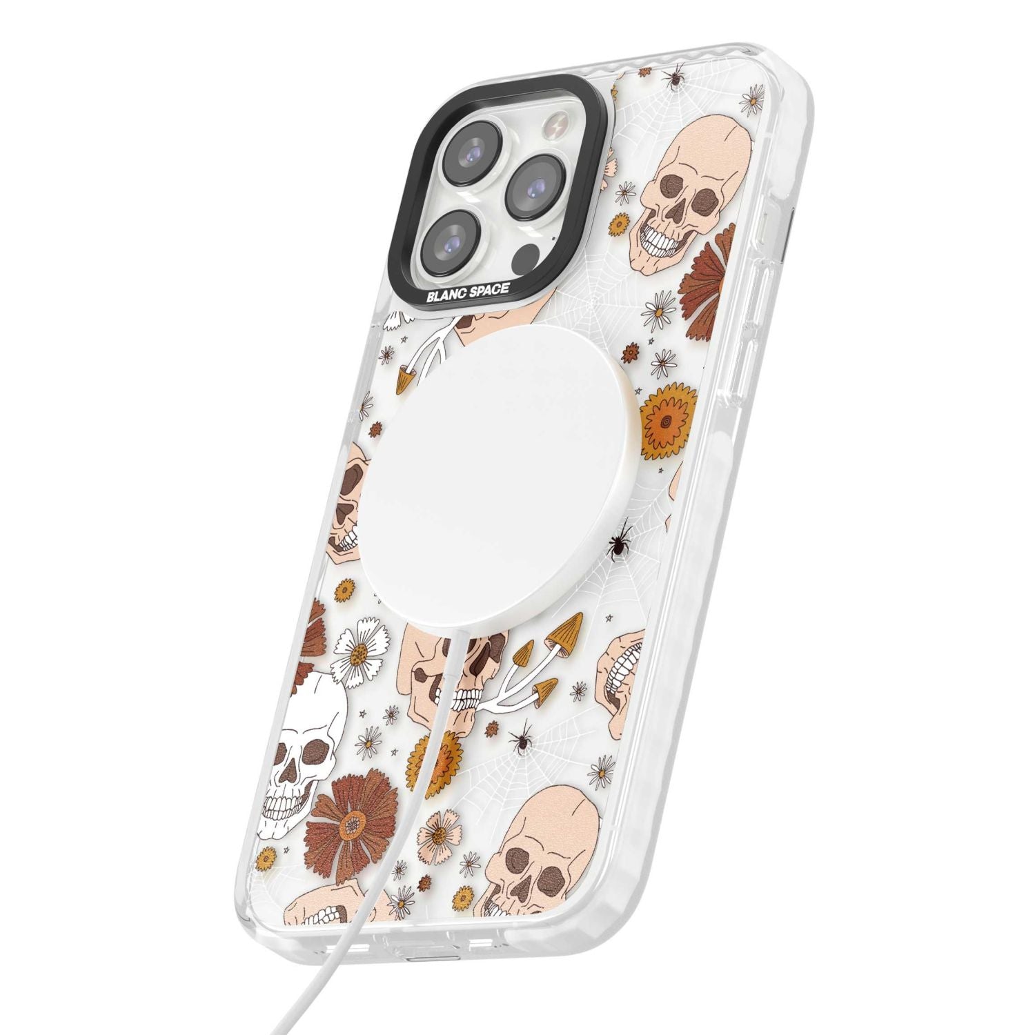 Halloween Skulls And Flowers