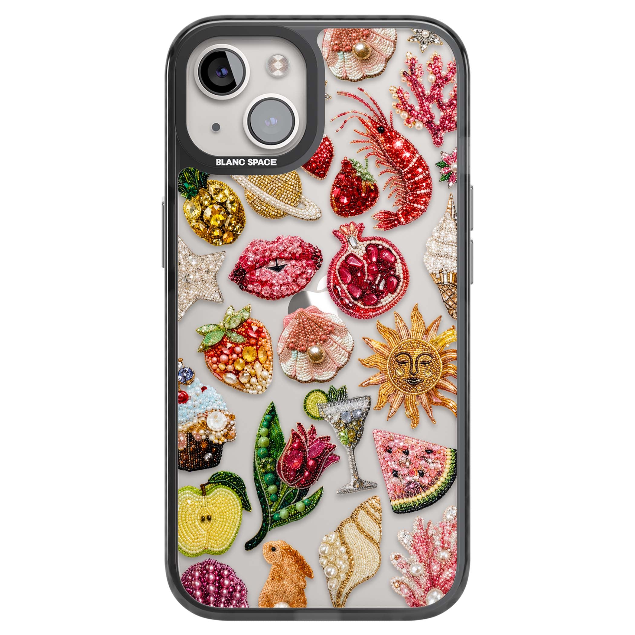 Beaded Riviera coquette iPhone case | Black Impact case for iPhone 13, iPhone 14, iPhone 15