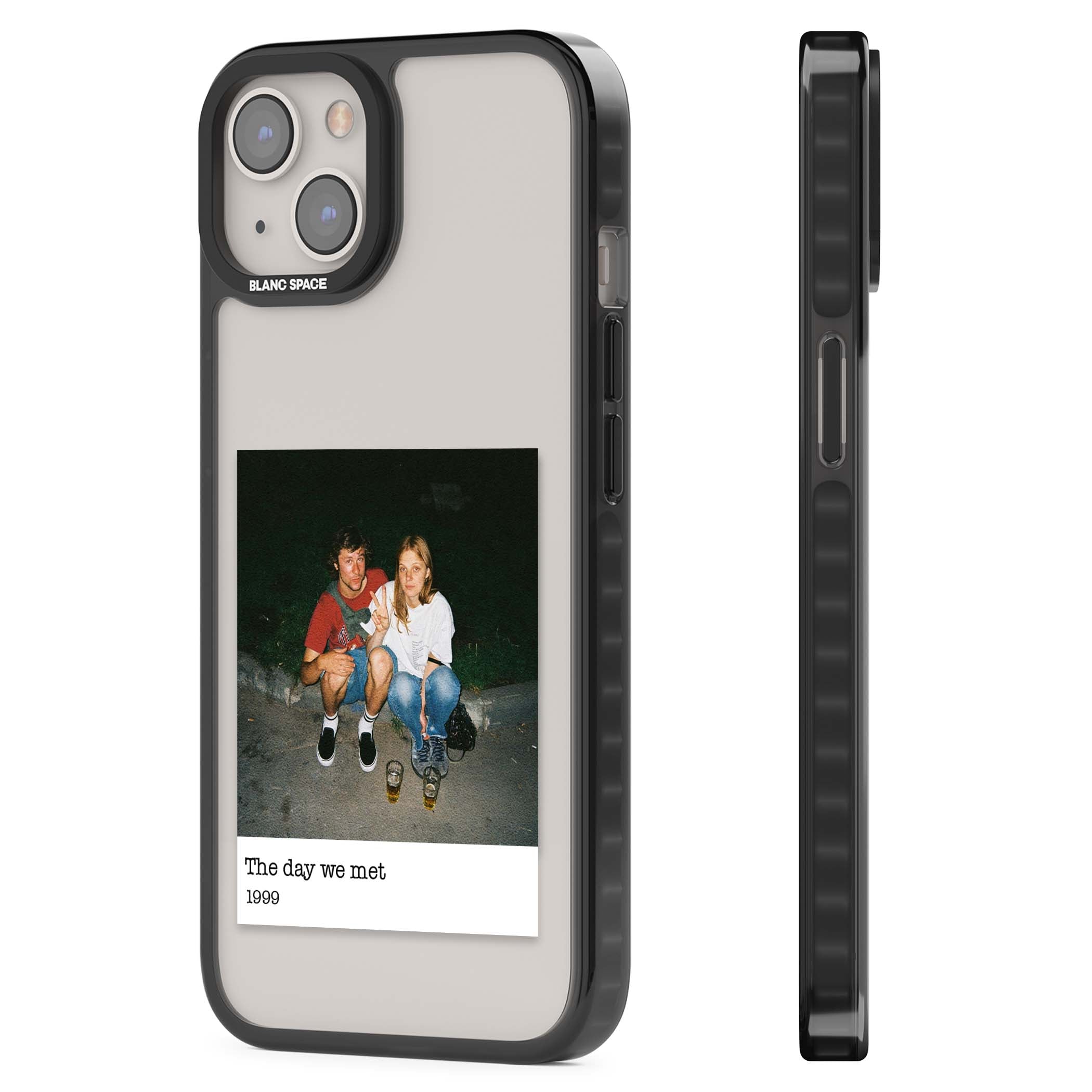 Photo Memory minimal iPhone case | Black Impact case for iPhone 13, iPhone 14, iPhone 15