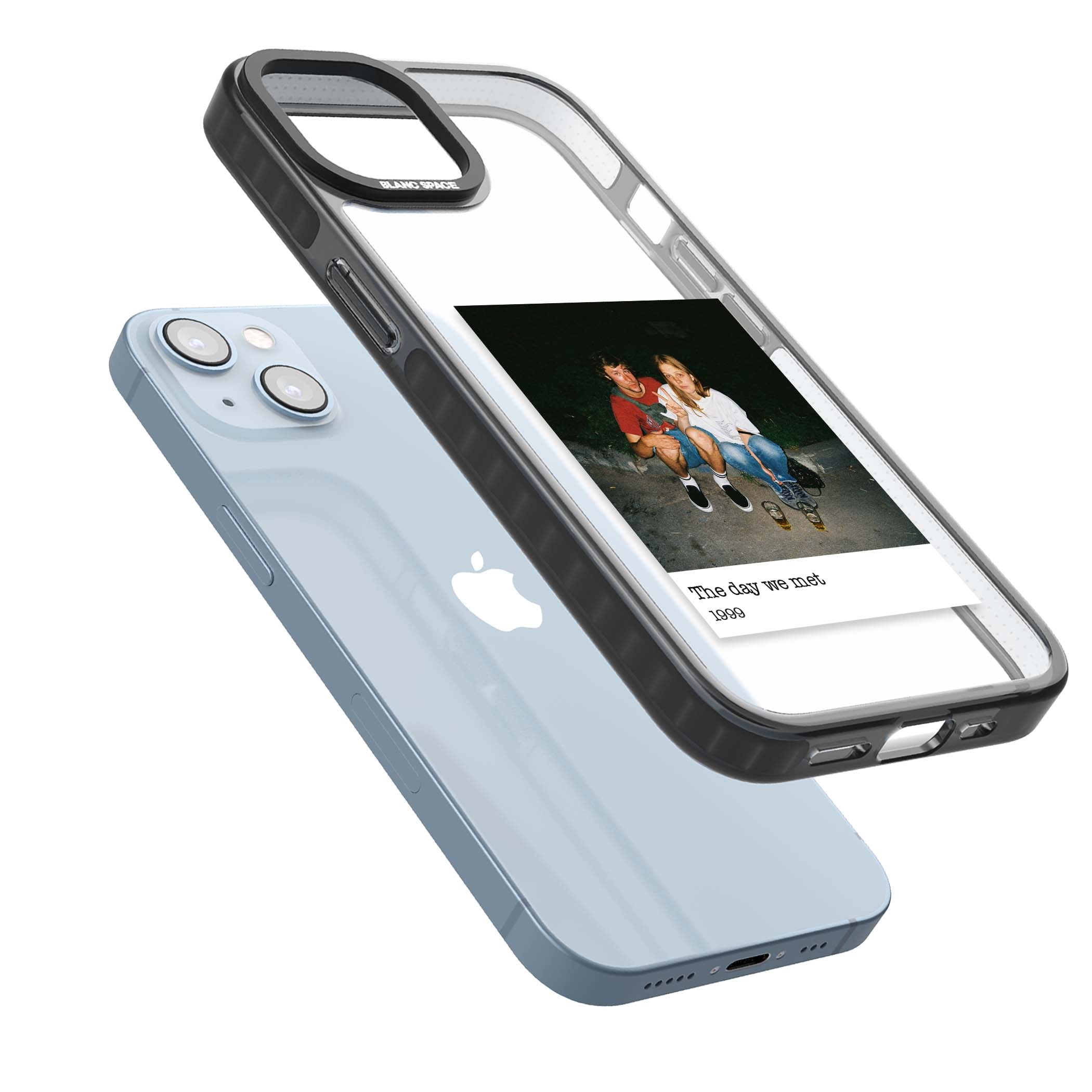 Photo Memory minimal iPhone case | Black Impact case for iPhone 13, iPhone 14, iPhone 15