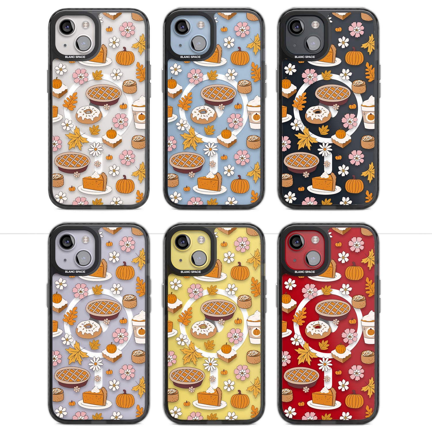 Pumpkin Pie & Autumn Treats Magsafe Black Impact Phone Case for iPhone 13, iPhone 14, iPhone 15