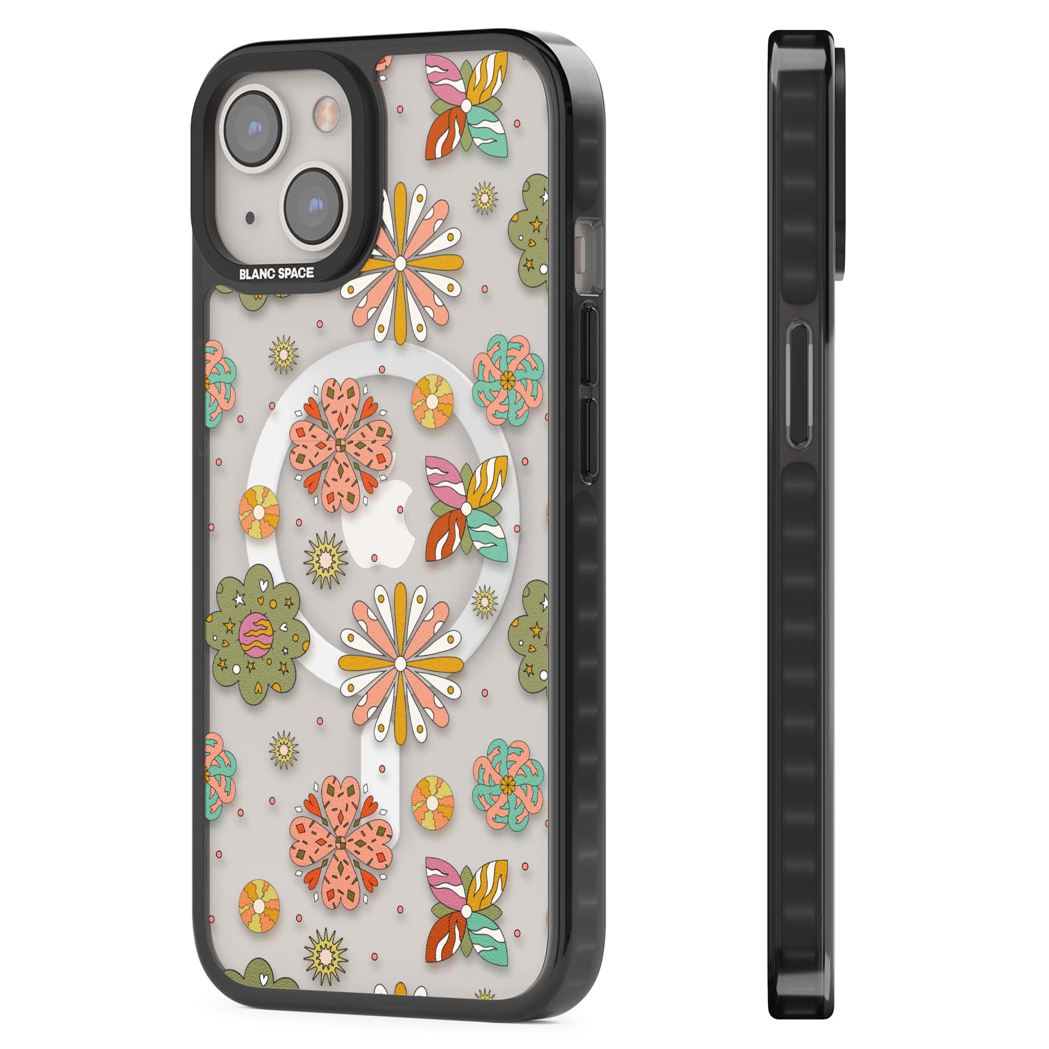 Elevate Your Phone'S Style With This Boho Celestial Sun & Eye Phone Case, Featuring A Mystical Blend Of Suns, All-Seeing Eyes, Butterflies, Stars, And